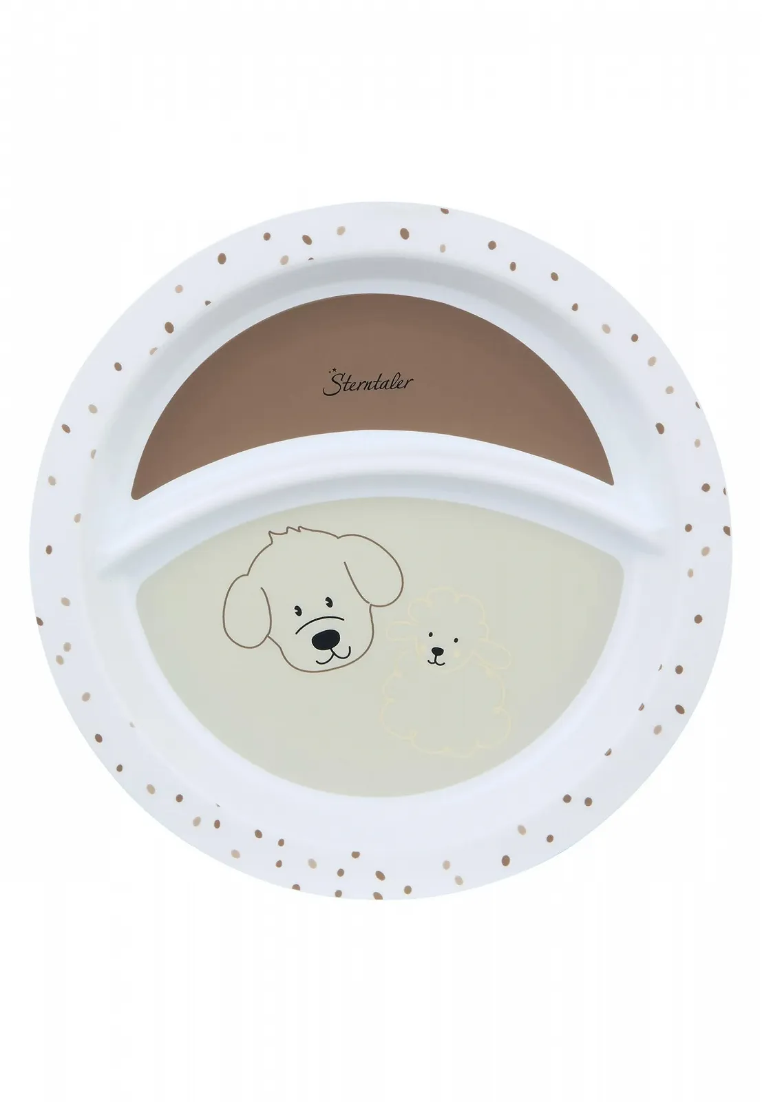Набір дитячого посуду Sterntaler Farmhouse: тарілка з антиковзаючим дном, чашка та кружка, бежевий, фото №5