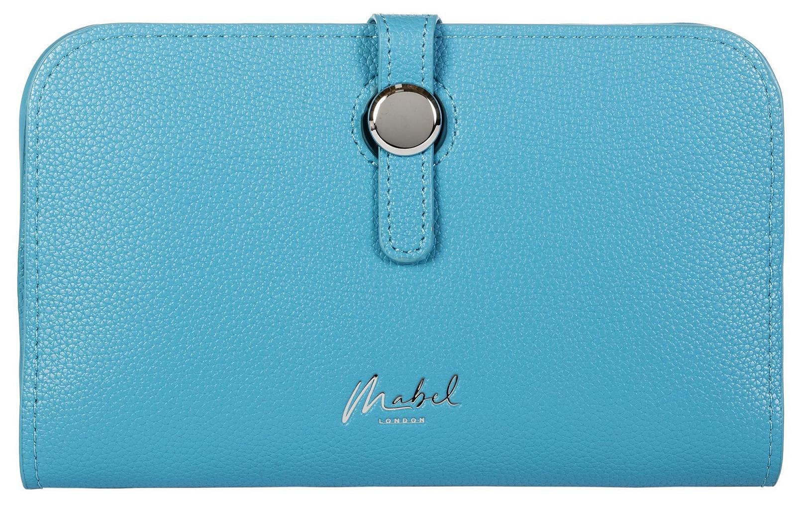 Кошелек Mabel Женский из искусственной веганской кожи PU с защитой RFID, кошелек для монет на молнии и многочисленными отделениями для карт, Sofia, Design 1 - Baby Blue, Classic, фото №1
