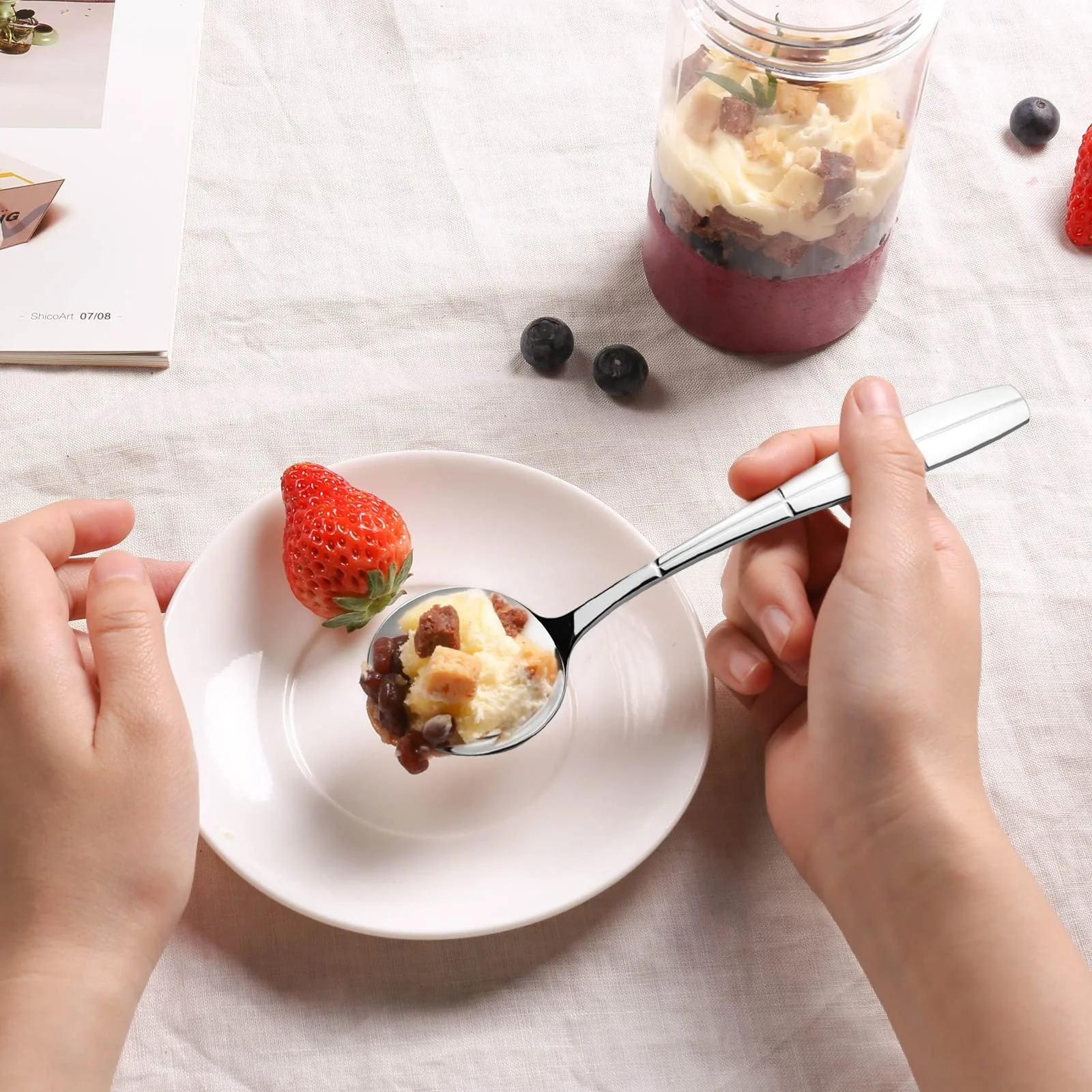 Ложка для супу Callyne Кругла з нержавіючої сталі, набір 12 штук, фото №6 Ложка для супу Callyne Кругла з нержавіючої сталі, набір 12 штук, фото №6