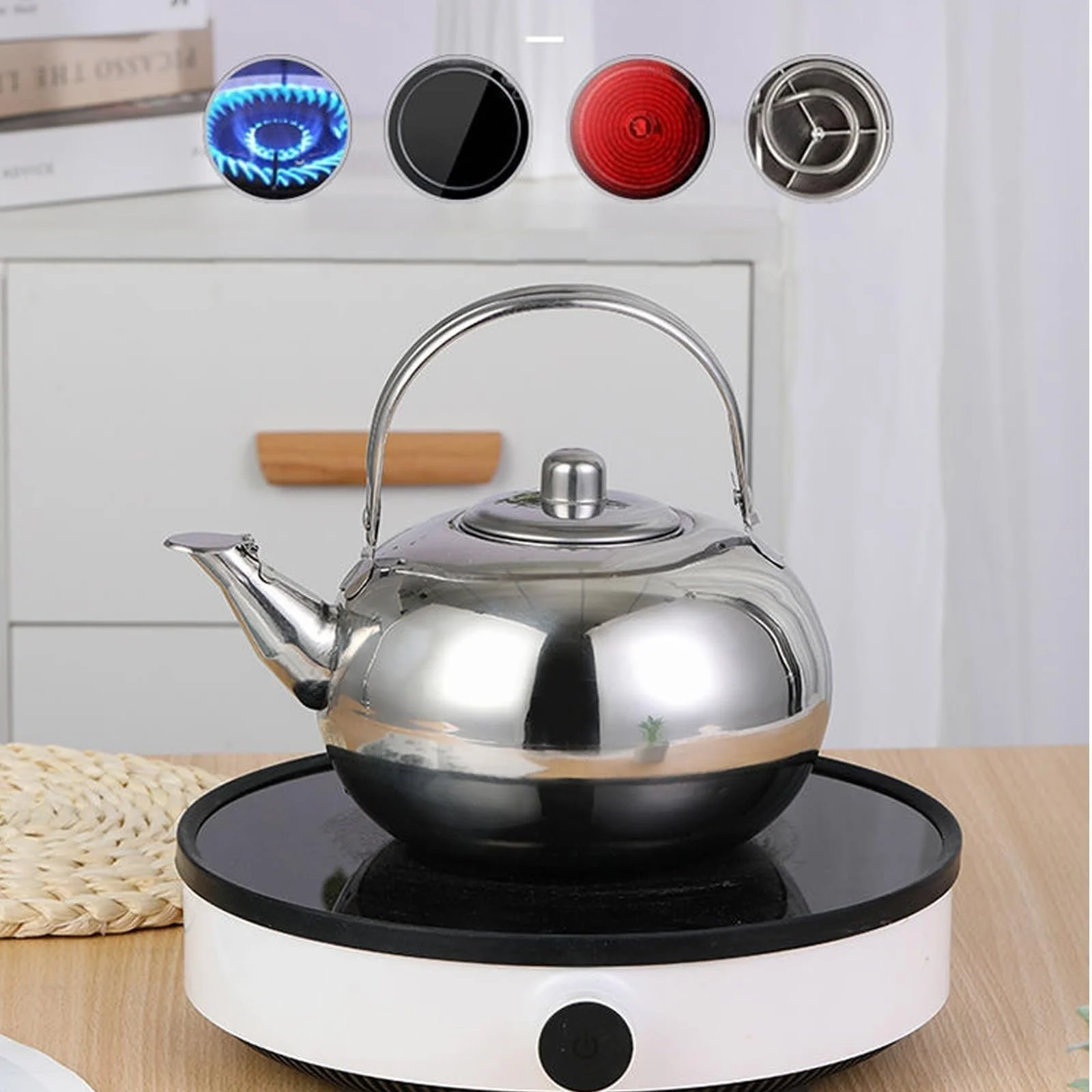 Чайник-заварник Toolzia 2.3L Нержавіюча сталь Срібний, фото №6