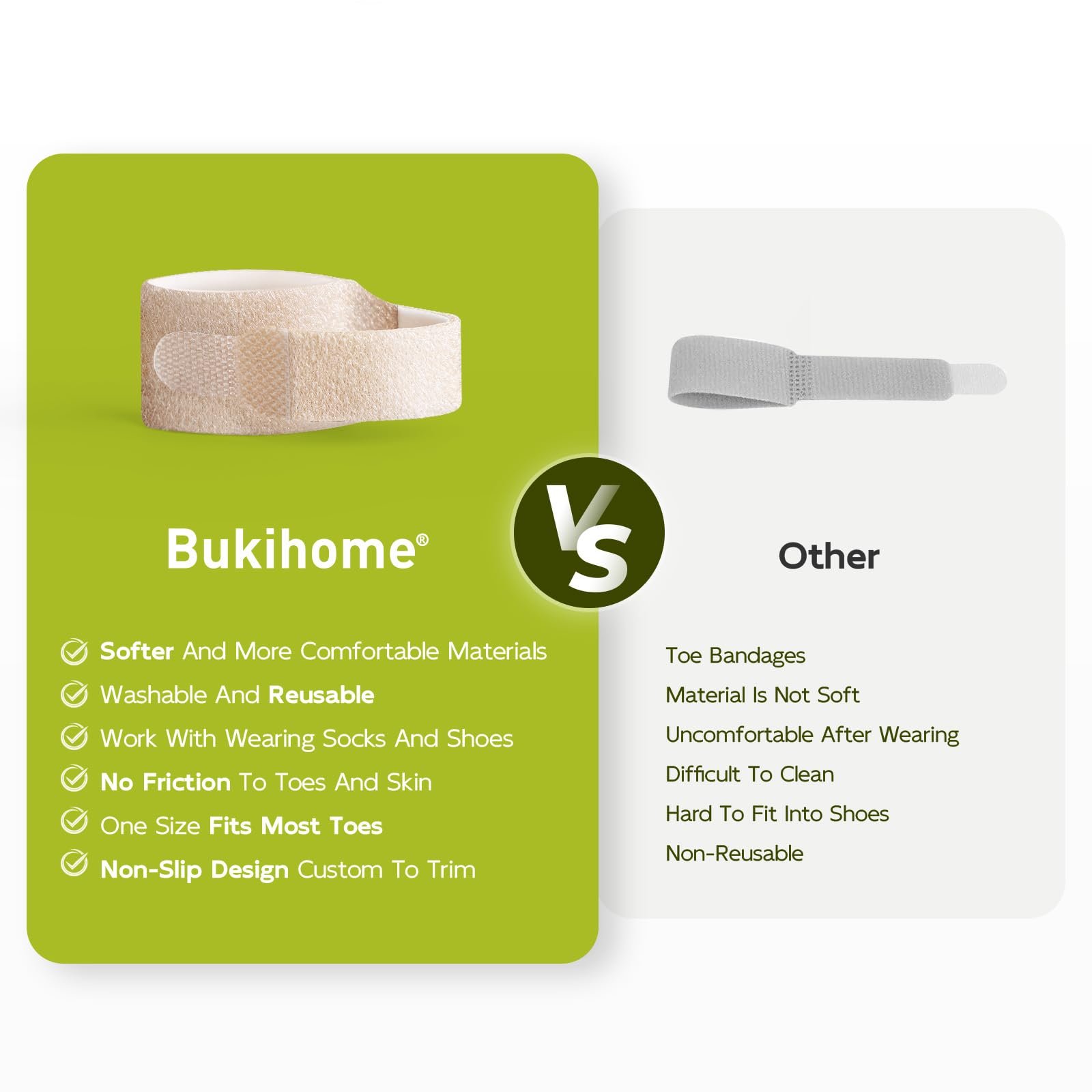 Разделители для пальцев стопы Welnove [10X], корректоры для молотковидных пальцев, фото №3