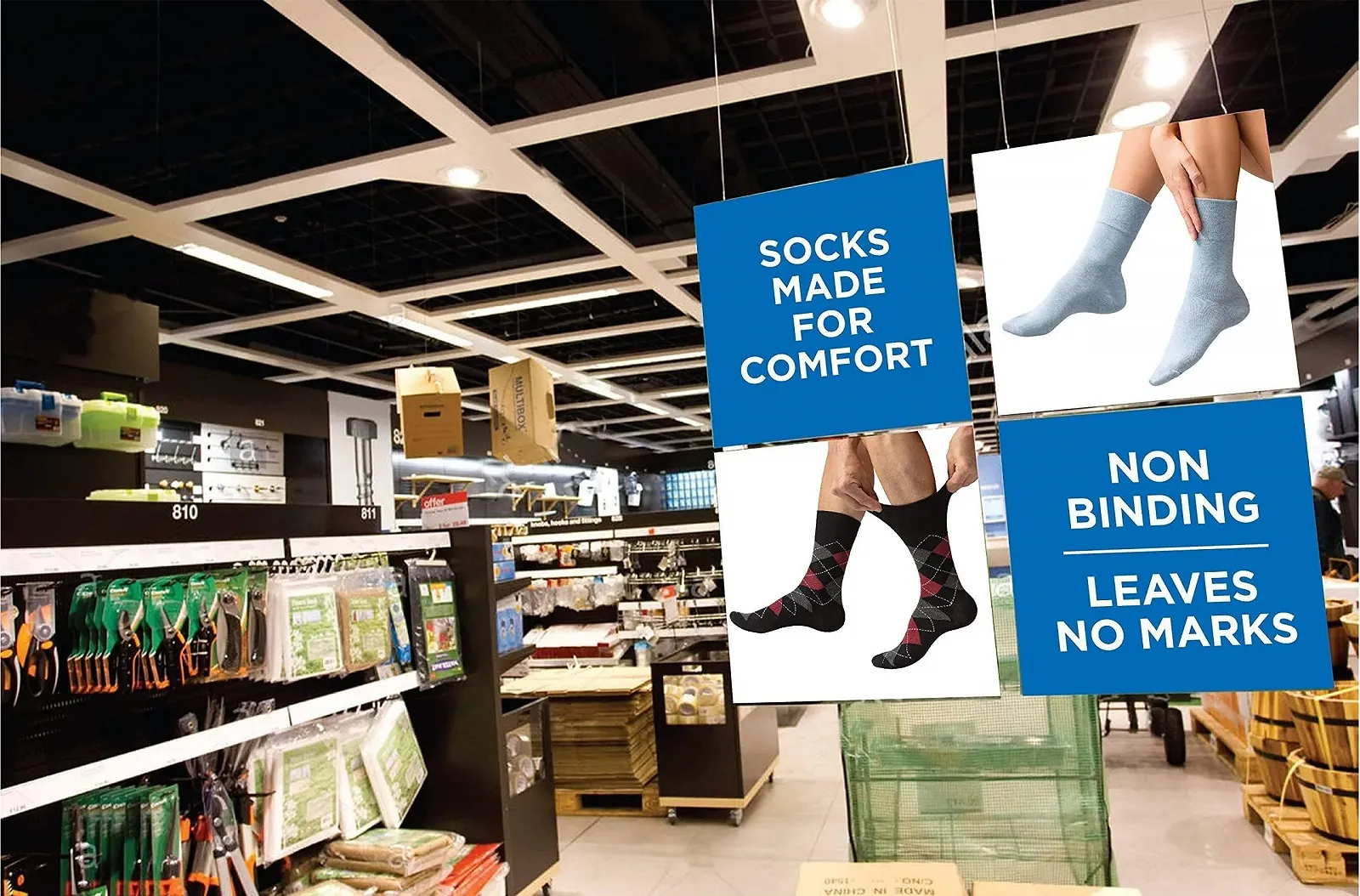 Носки Gentle Grip Botanical Blossom 37-41, Черная Роза Крем, фото №4 Носки Gentle Grip Botanical Blossom 37-41, Черная Роза Крем, фото №4