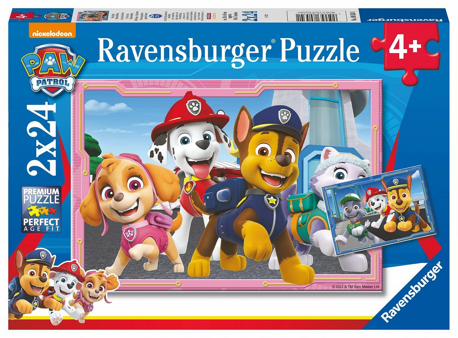 Пазл Ravensburger Paw Patrol 80534 Герои-собаки 2 x 24 элемента, фото №1