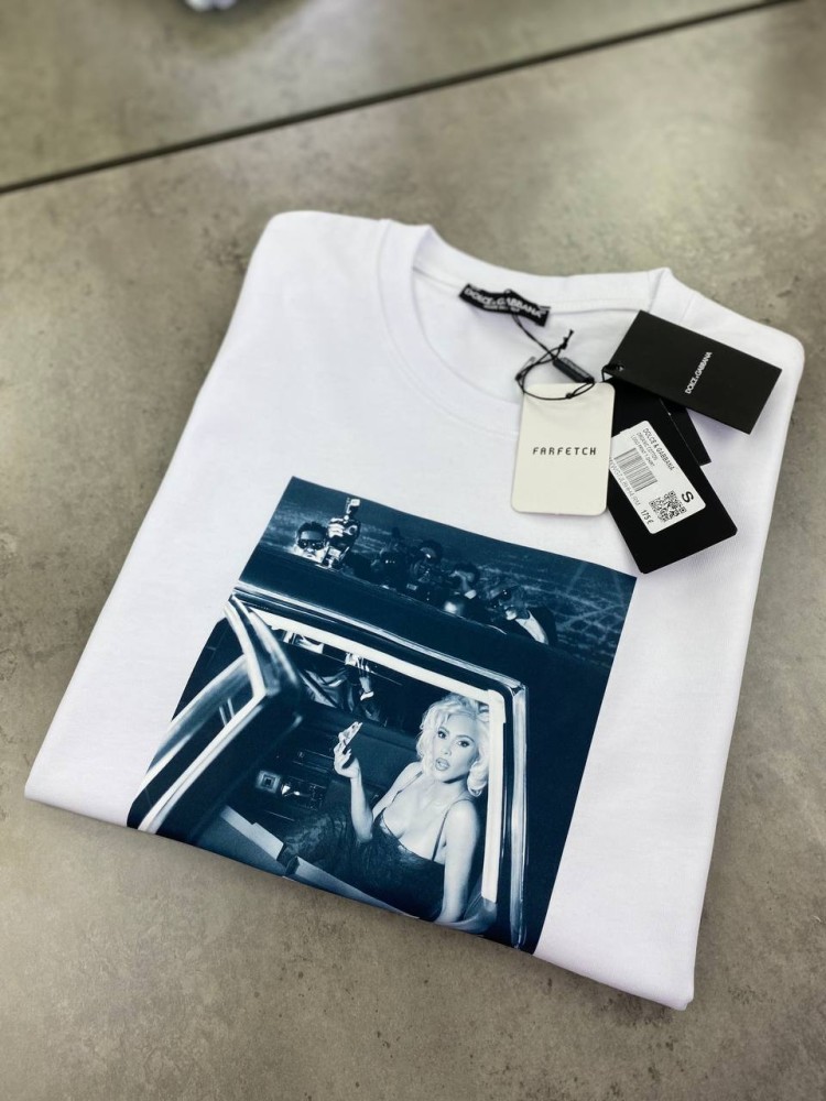 Футболка белая Dolce Gabbana Ciago Kim f618, фото №5 Футболка белая Dolce Gabbana Ciago Kim f618, фото №5