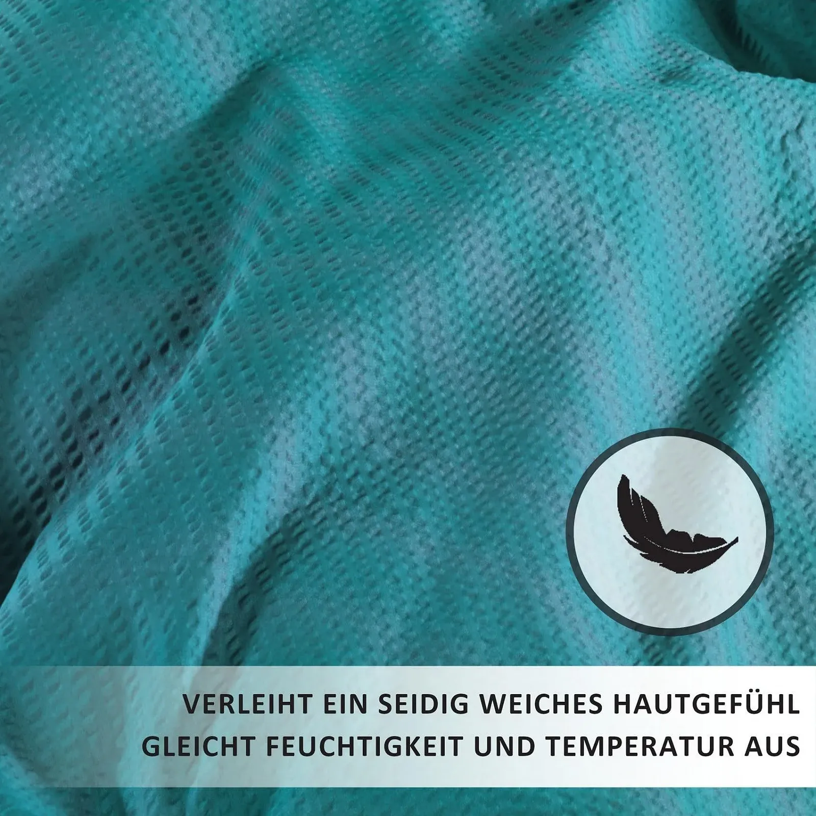 Постільна білизна Kuscheli Dreamhome 4 предмети двостороння тонкий сирсакер 2 x 135 x 200 см + 2 x 80 x 80 см сіро-блакитний, фото №4