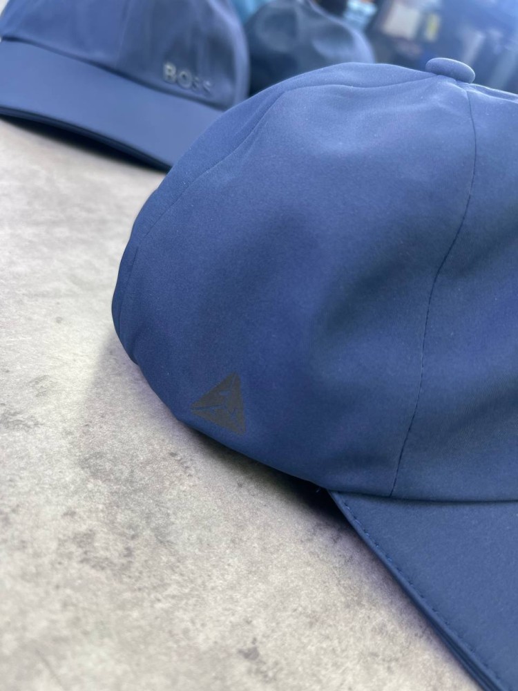 Кепка Boss темно-синя з прогумованим лого на боці gu600, фото №4