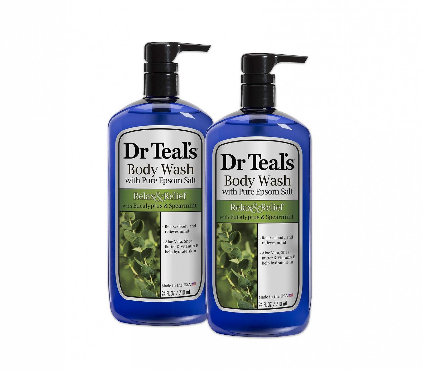 Гель для душа Dr. Teal's Relax & Relief Ultra Moisturising Eucalyptus Spearmint 24 fl oz (упаковка из 2 шт), фото №1