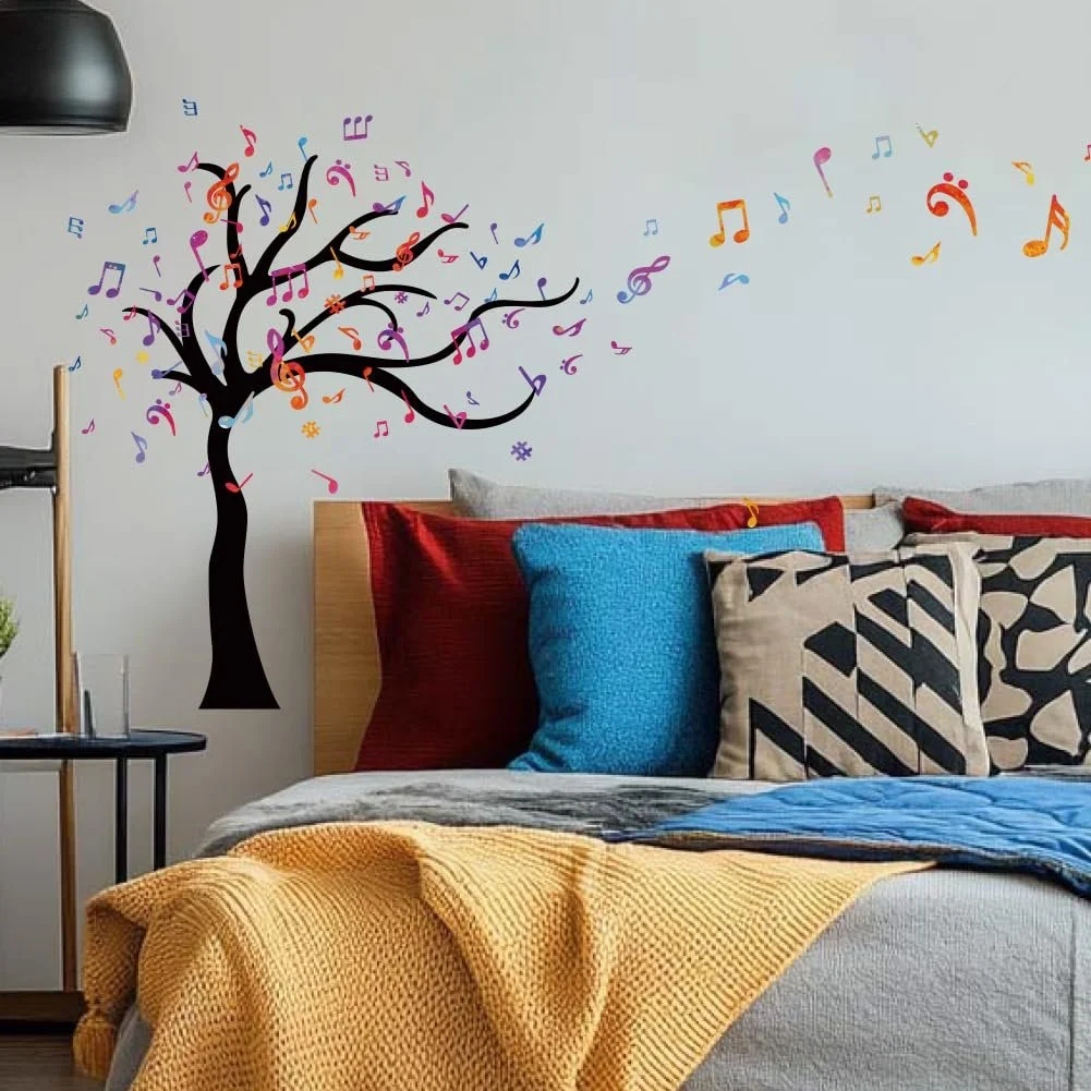 Наклейка на стену ANATTASOUL Trees and Music Notes самоклеящаяся, фото №4
