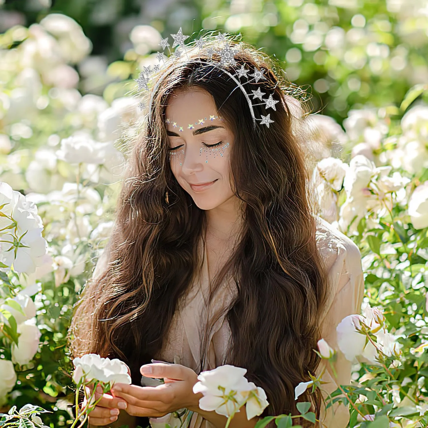 Обруч для волосся Зірка Сріблястий, фото №3