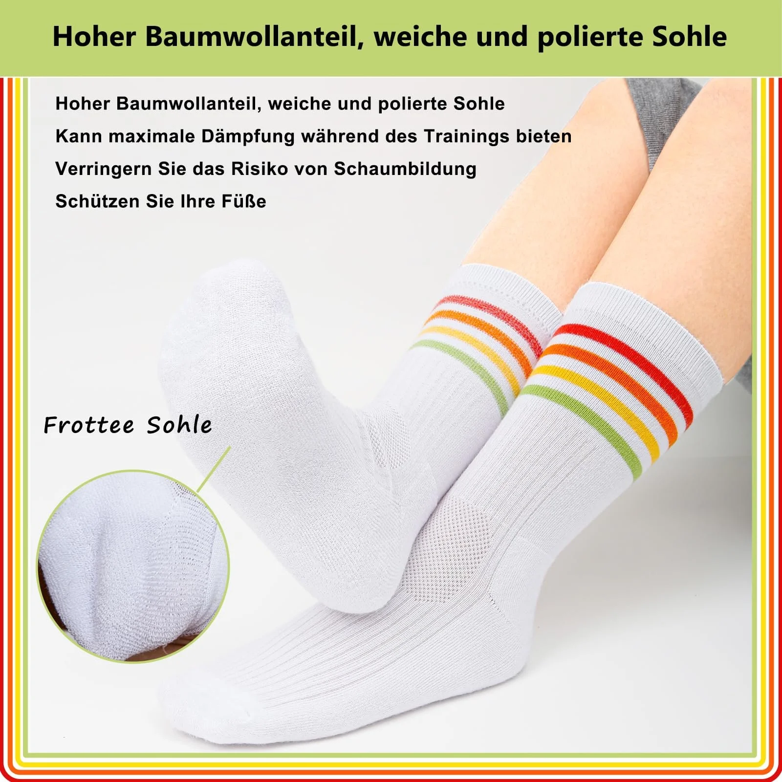 Жіночі тенісні шкарпетки 6 пар Бавовняні спортивні 35-42, фото №2 Жіночі тенісні шкарпетки 6 пар Бавовняні спортивні 35-42, фото №2