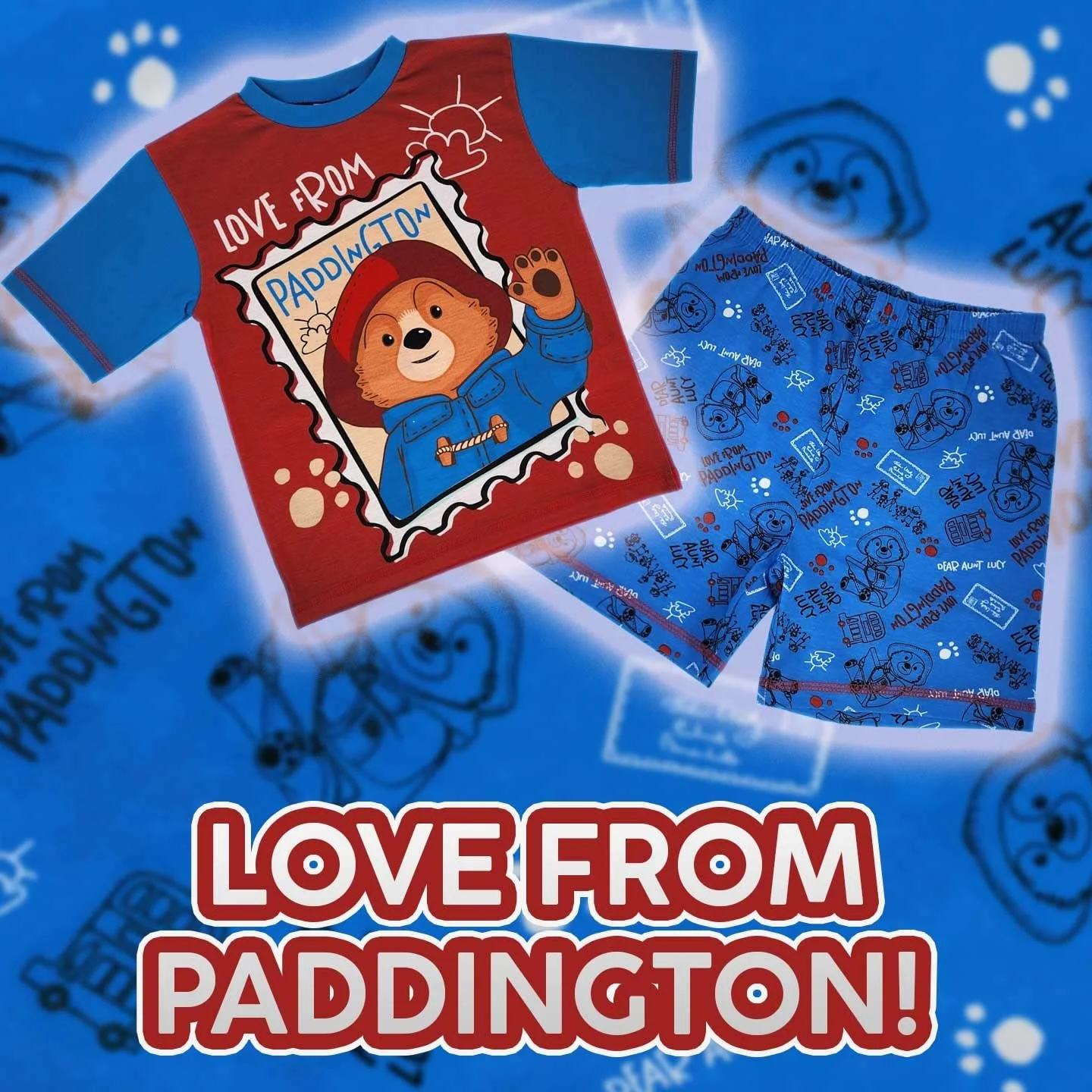 Піжама Paddington Bear Paddington Bear з короткими рукавами для дітей, фото №7