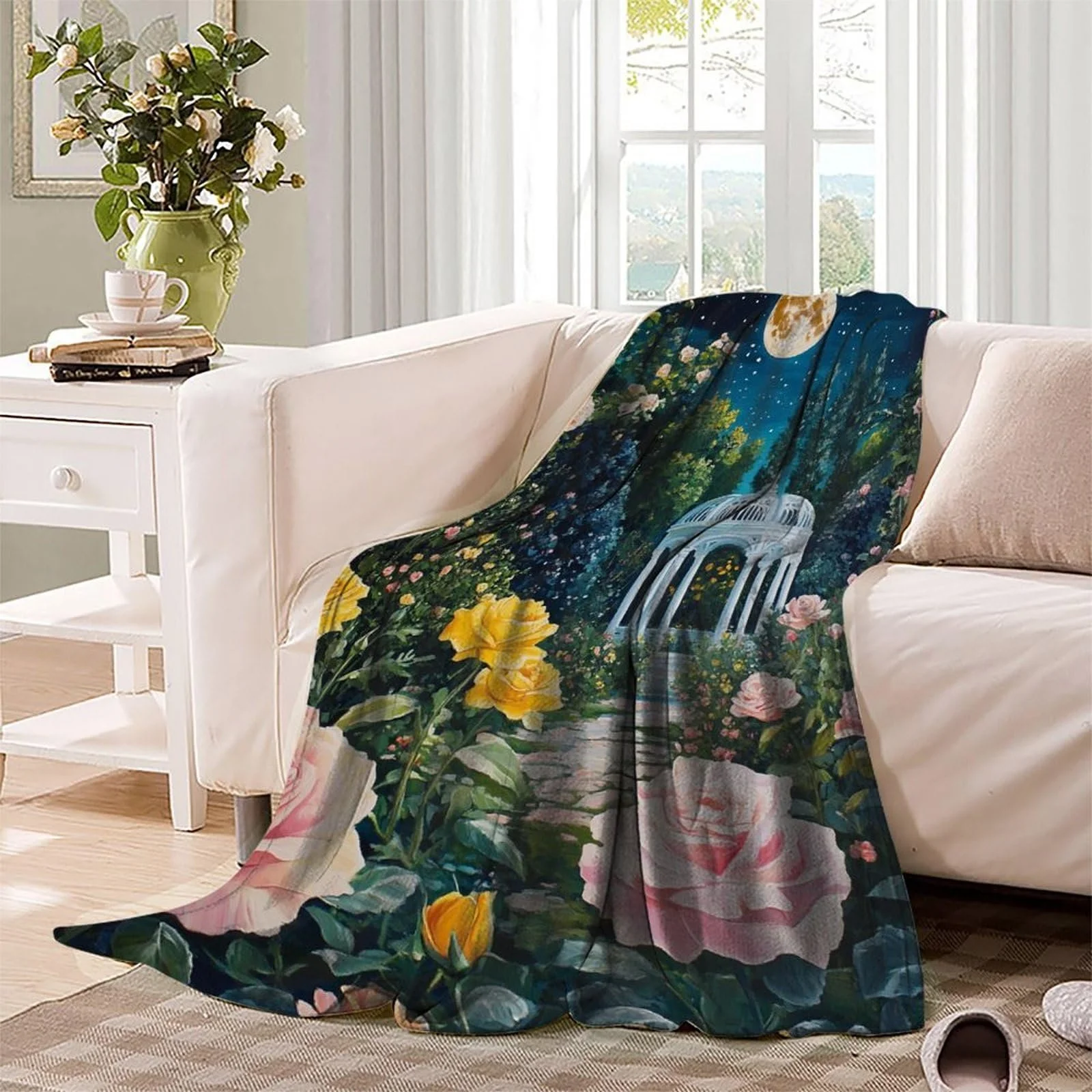 Плед Rose Garden Микрофибра Флис Мягкий Уютный Скандинавский Теплый Накидка на диван Детский Плед, фото №3