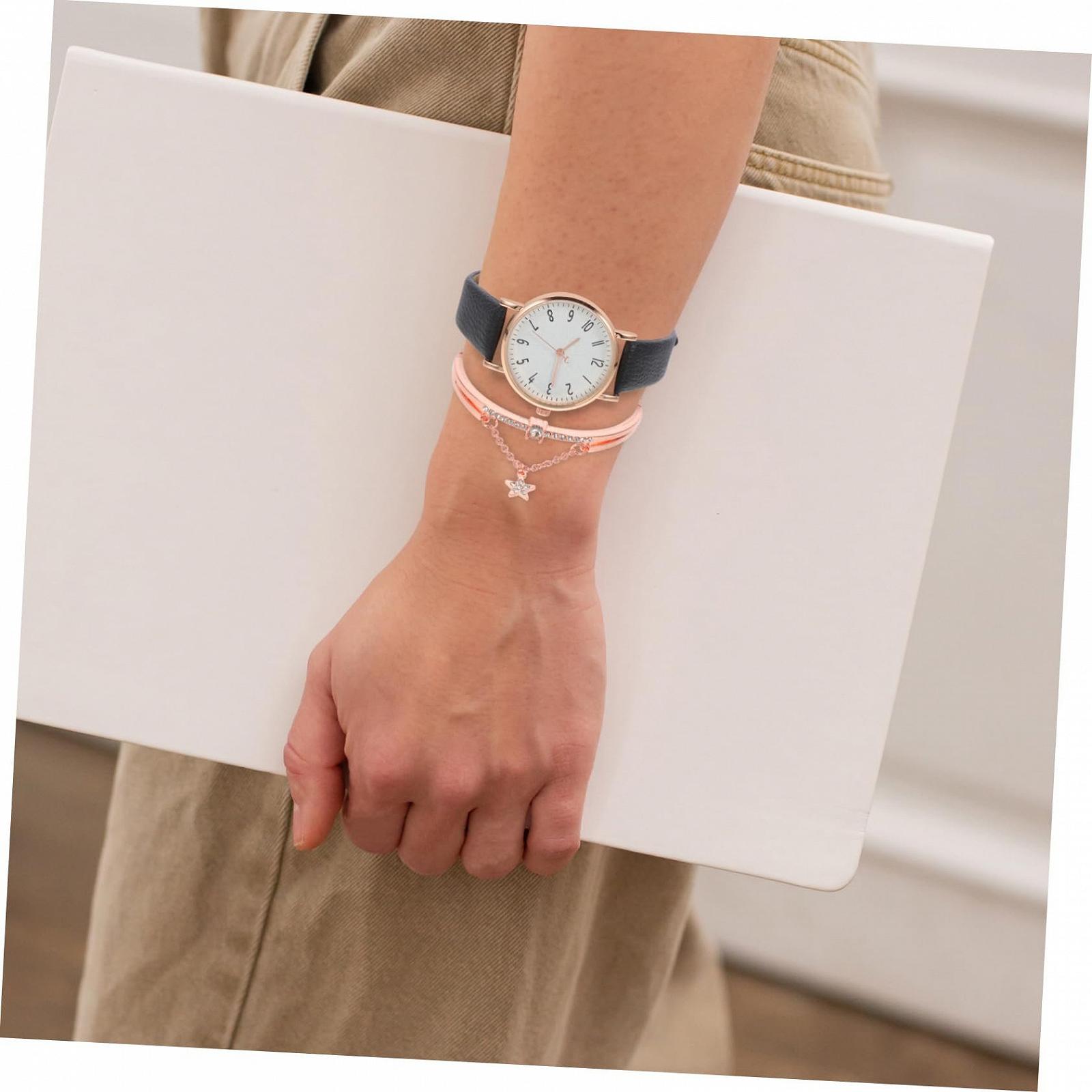 Набор: Женские часы PartyKindom с браслетом PU регулируемый для особых случаев подарок для отдыха, фото №8