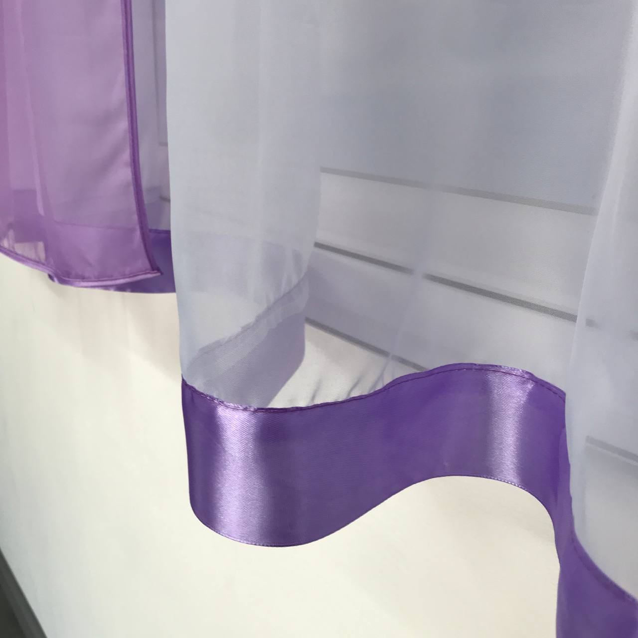 Шифоновая занавеска 400x170 cm ALBO Фиолетовая (KU-144-18), фото №3