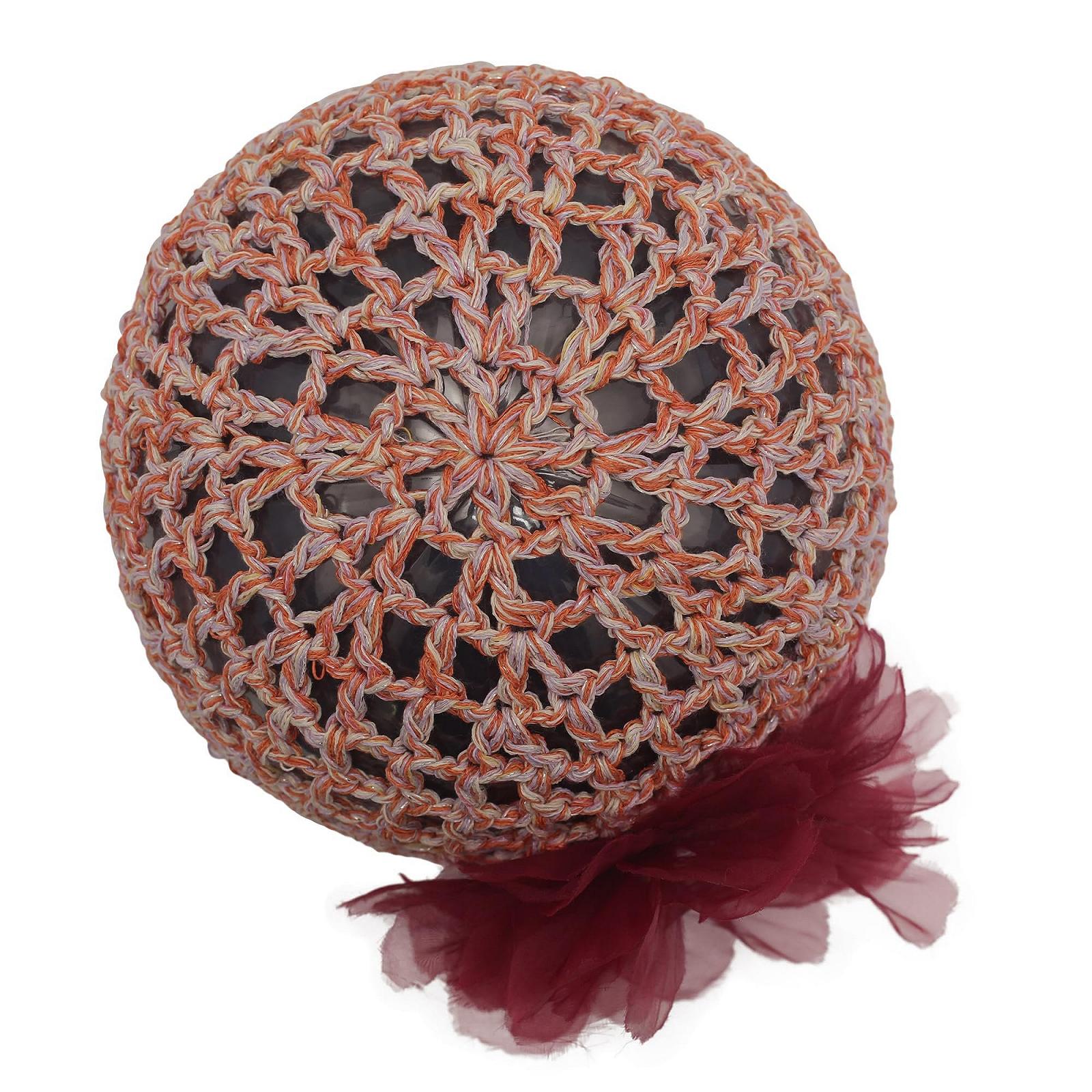 Жіноча шапка-біні ZLYC, в'язана вручну, з квітковим декором, фото №6 Жіноча шапка-біні ZLYC, в'язана вручну, з квітковим декором, фото №6