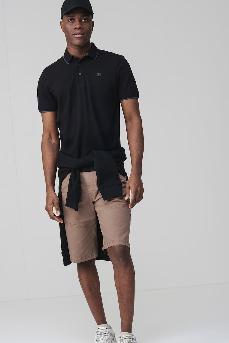 Футболка поло Cotton blend polo 2161571-9999 s.Oliver Чорний S, фото №4