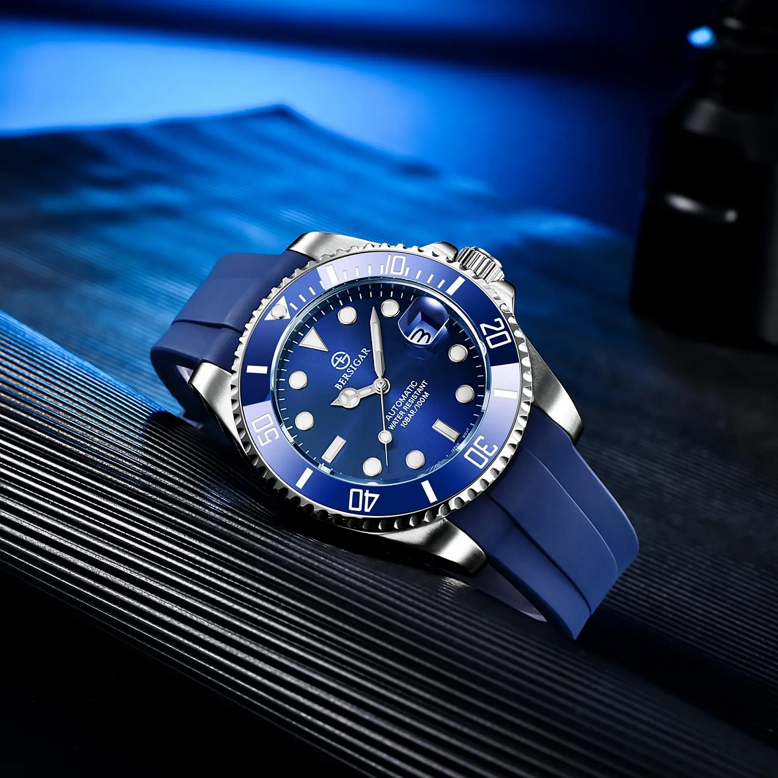 Механические Мужские Часы Автоматические Аналоговые 100 м Водонепроницаемые Мужские Дайвер Сапфировое Стекло Ремешок из Нержавеющей Стали Календарь Металлический Браслет, фото №6 Механические Мужские Часы Автоматические Аналоговые 100 м Водонепроницаемые Мужские Дайвер Сапфировое Стекло Ремешок из Нержавеющей Стали Календарь Металлический Браслет, фото №6