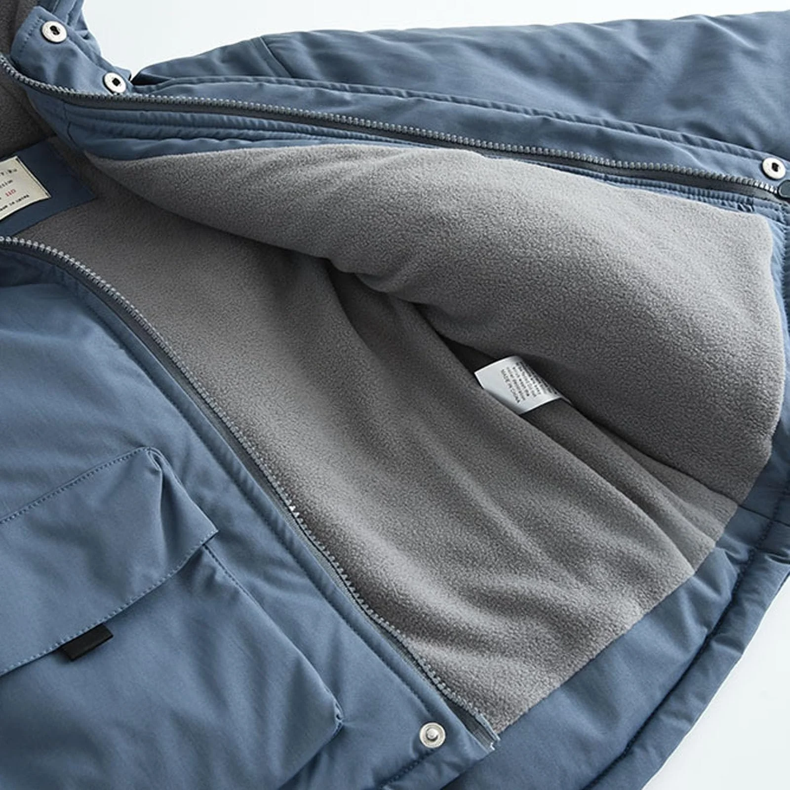 Зимняя куртка для подростков, однотонная куртка с капюшоном на флисовой подкладке, хлопковая куртка на молнии, модная зимняя куртка с длинными рукавами, теплая куртка с карманами, детская куртка с капюшоном 3-13 лет, фото №4