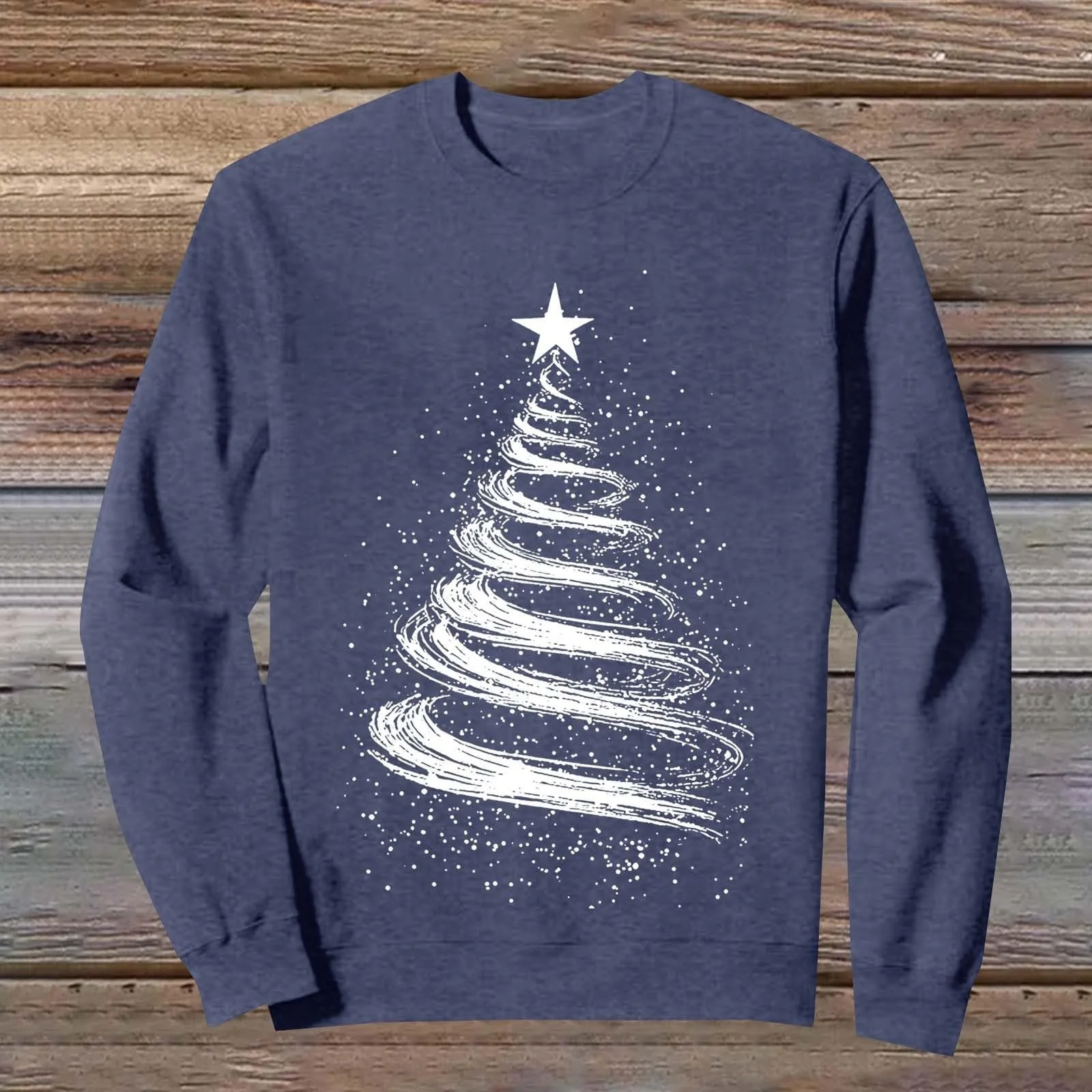 Зимовий светр з круглим вирізом Різдвяний принт, фото №2