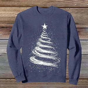 Зимовий светр з круглим вирізом Різдвяний принт synthetic.ua - Фото 1