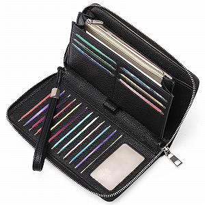 Кошелек GAEKEAO Женский Большой вместимости Кожаный Aa-black - Фото 1