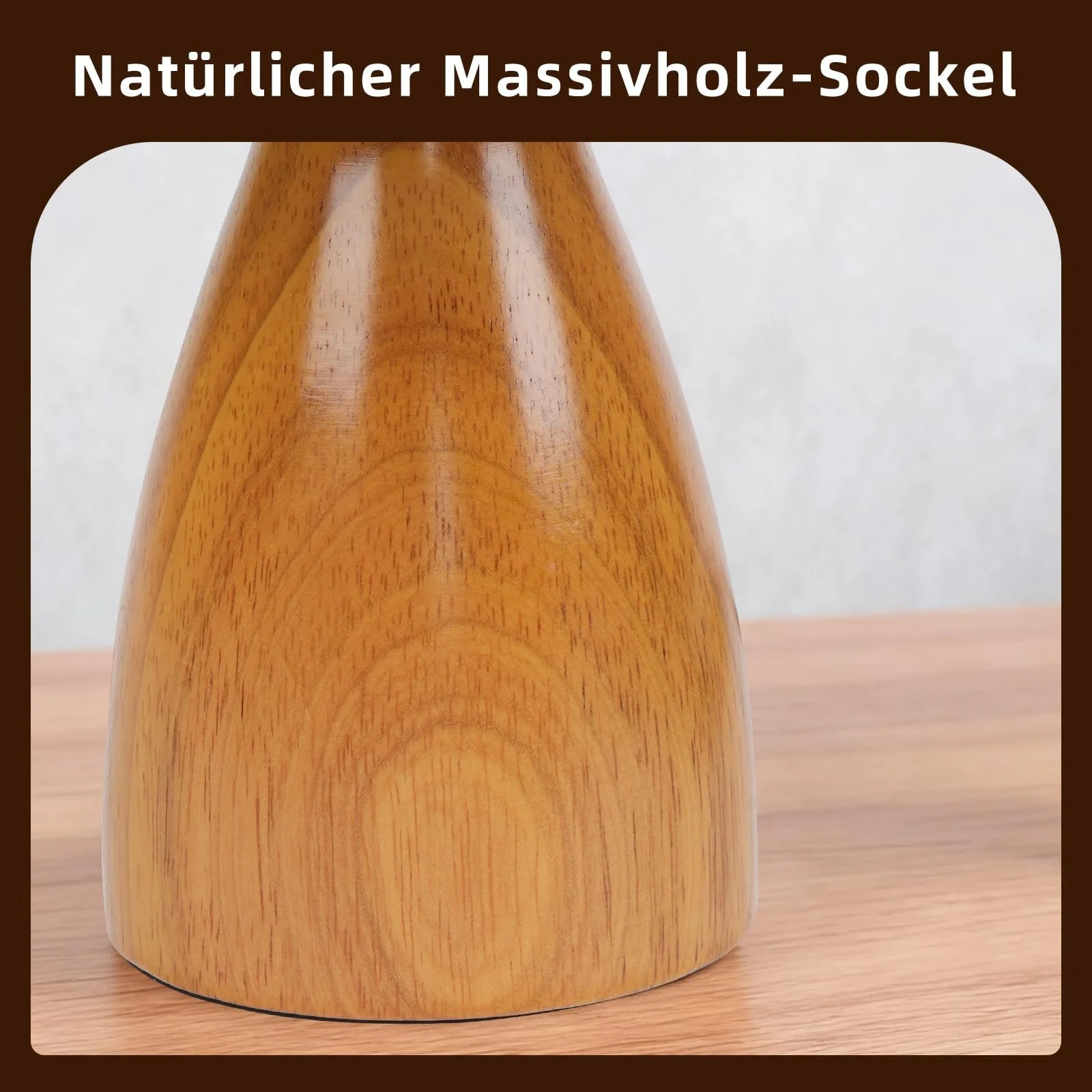 Настільна лампа Aukimo Wood Бежева Льняна E14 3000 K LED, фото №2