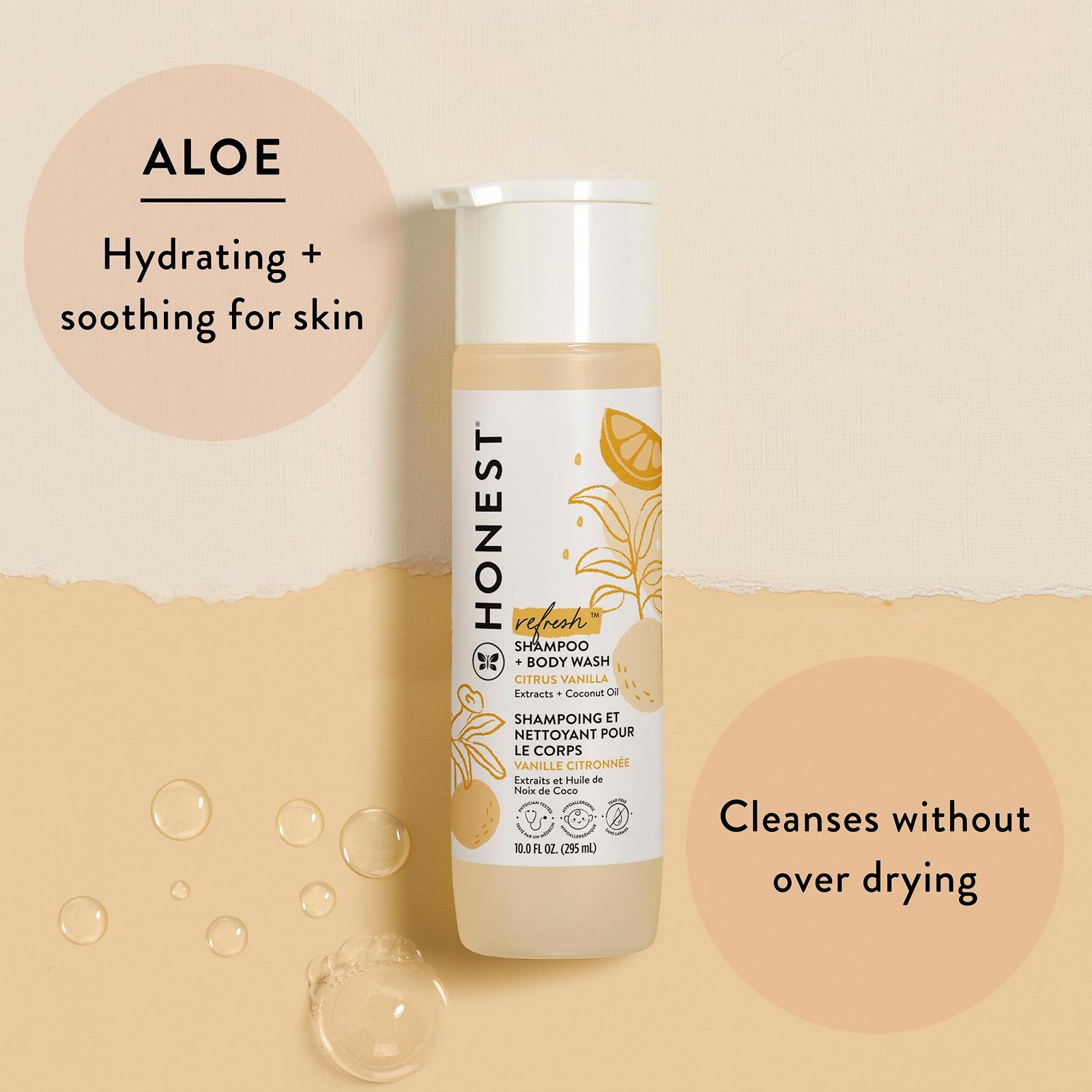 Шампунь та гель для миття тіла Honest Perfectly Gentle Солодкий апельсин та ваніль 10 унцій (295 мл), фото №2 Шампунь та гель для миття тіла Honest Perfectly Gentle Солодкий апельсин та ваніль 10 унцій (295 мл), фото №2