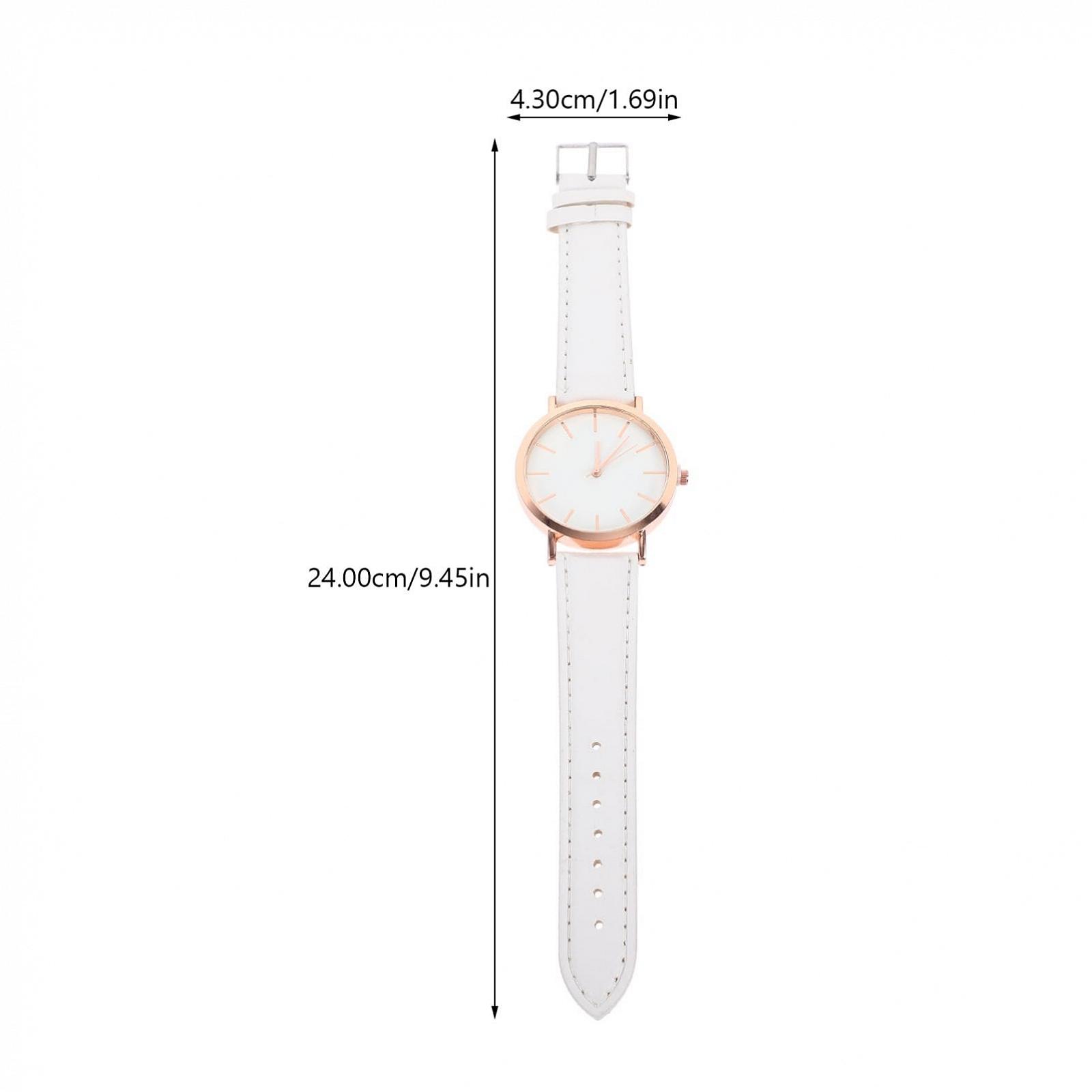 Кварцевые часы LIFKOME Женские часы Ультраплоские Белые Аналоговые Кожаный PU, фото №2