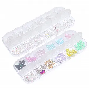 Набор для ногтей Healeved, 240 шт., наклейки, драгоценные камни, мишки, кристаллы, подвески из смолы, 3D акрил - Фото 1