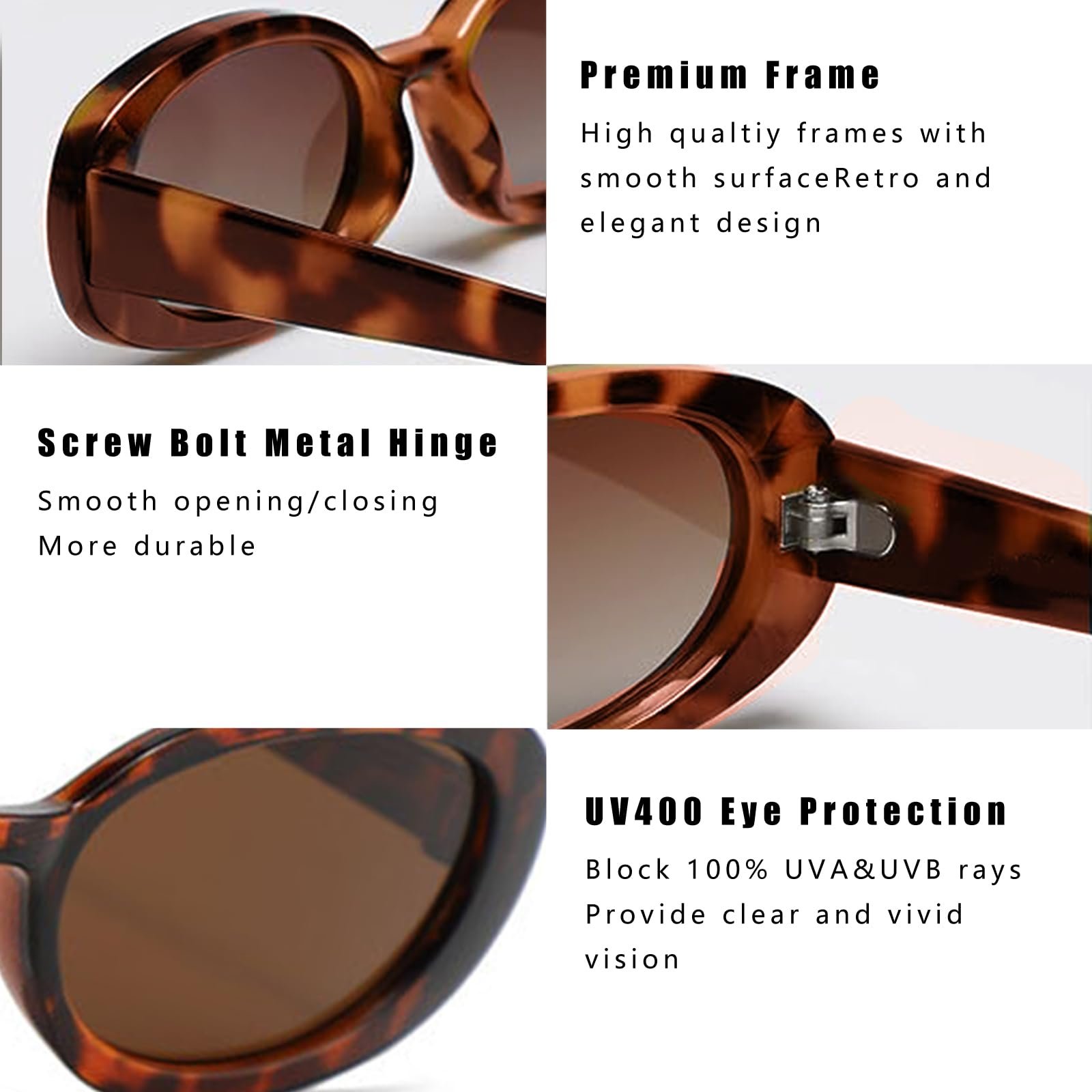 Сонцезахисні Окуляри Овальні FeiOne 2шт Різнокольорові, фото №4 Сонцезахисні Окуляри Овальні FeiOne 2шт Різнокольорові, фото №4