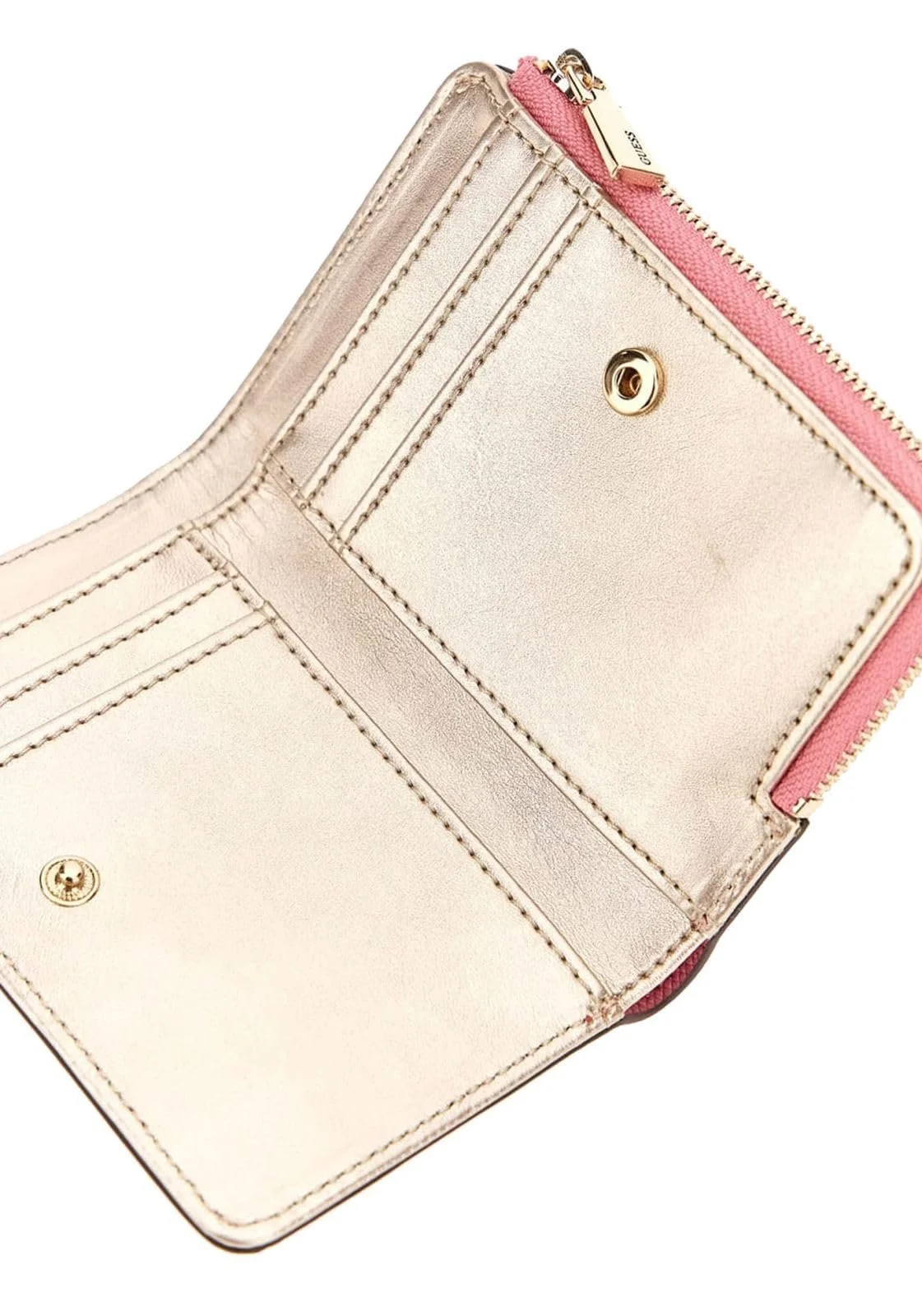 Футляр для карток на блискавці GUESS Laurel Рожевий, фото №2 Футляр для карток на блискавці GUESS Laurel Рожевий, фото №2