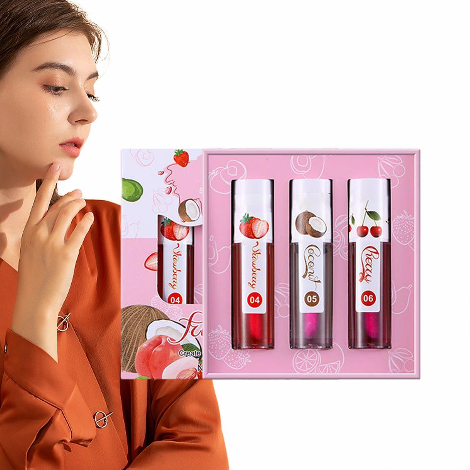 Масло для увеличения губ - Блеск для губ с изменяющимся цветом - Увлажняющее и питательное масло-блеск для губ, набор из 3 фруктовых масел для губ с оттенком, долговременный, фото №7 Масло для увеличения губ - Блеск для губ с изменяющимся цветом - Увлажняющее и питательное масло-блеск для губ, набор из 3 фруктовых масел для губ с оттенком, долговременный, фото №7