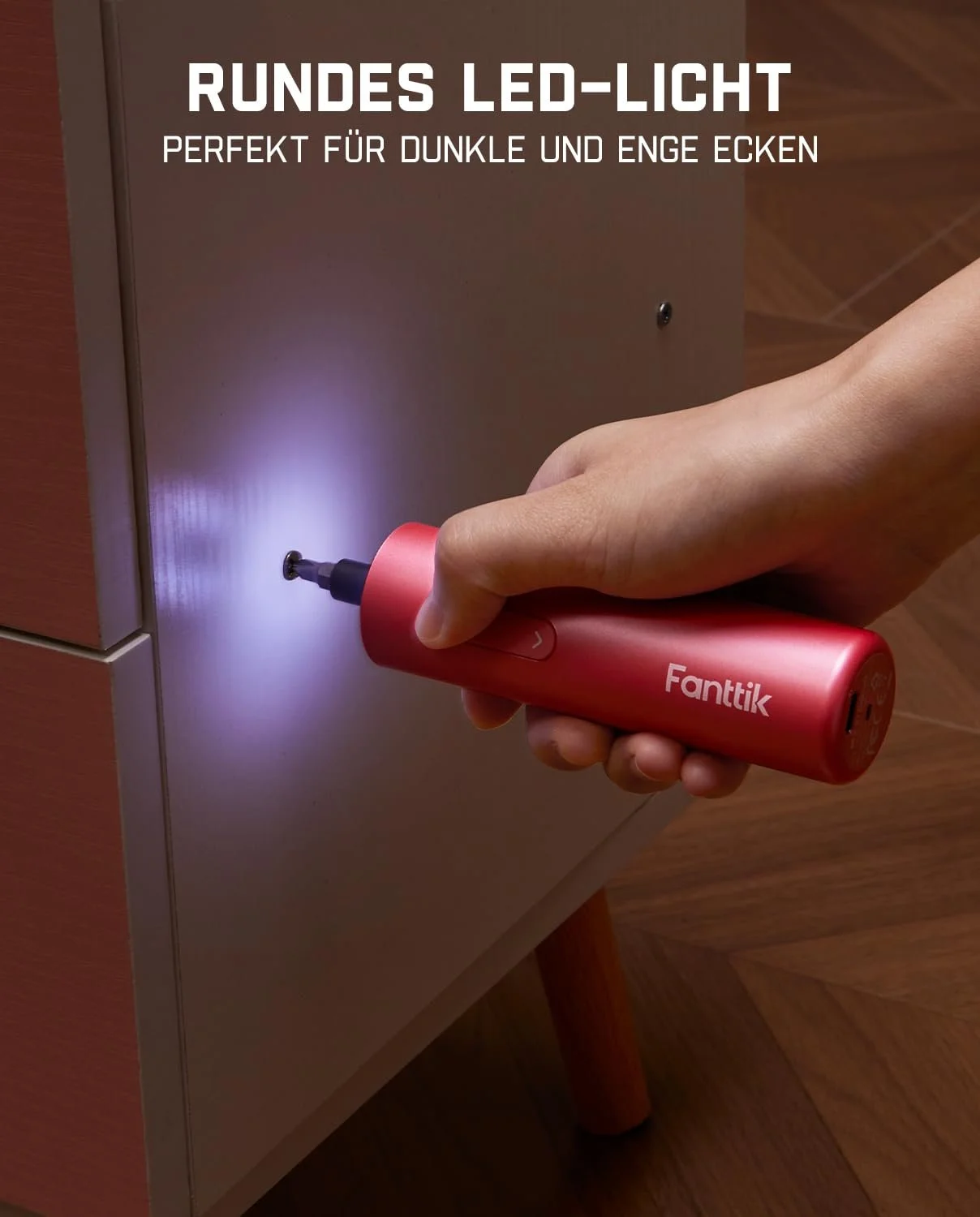 Акумуляторна викрутка Fanttik NEX S1 Capsule 3.7 В 5 Нм 320 об/хв біти S2 1/4" LED 5 шт. Pink, фото №7