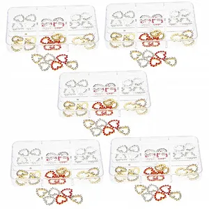 Стразы для ногтей Сердце ABOOFAN 150 шт. Для Дня Святого Валентина, свадьбы и дней рождений Блестящее украшение для ногтей для творческих проектов - Фото 1