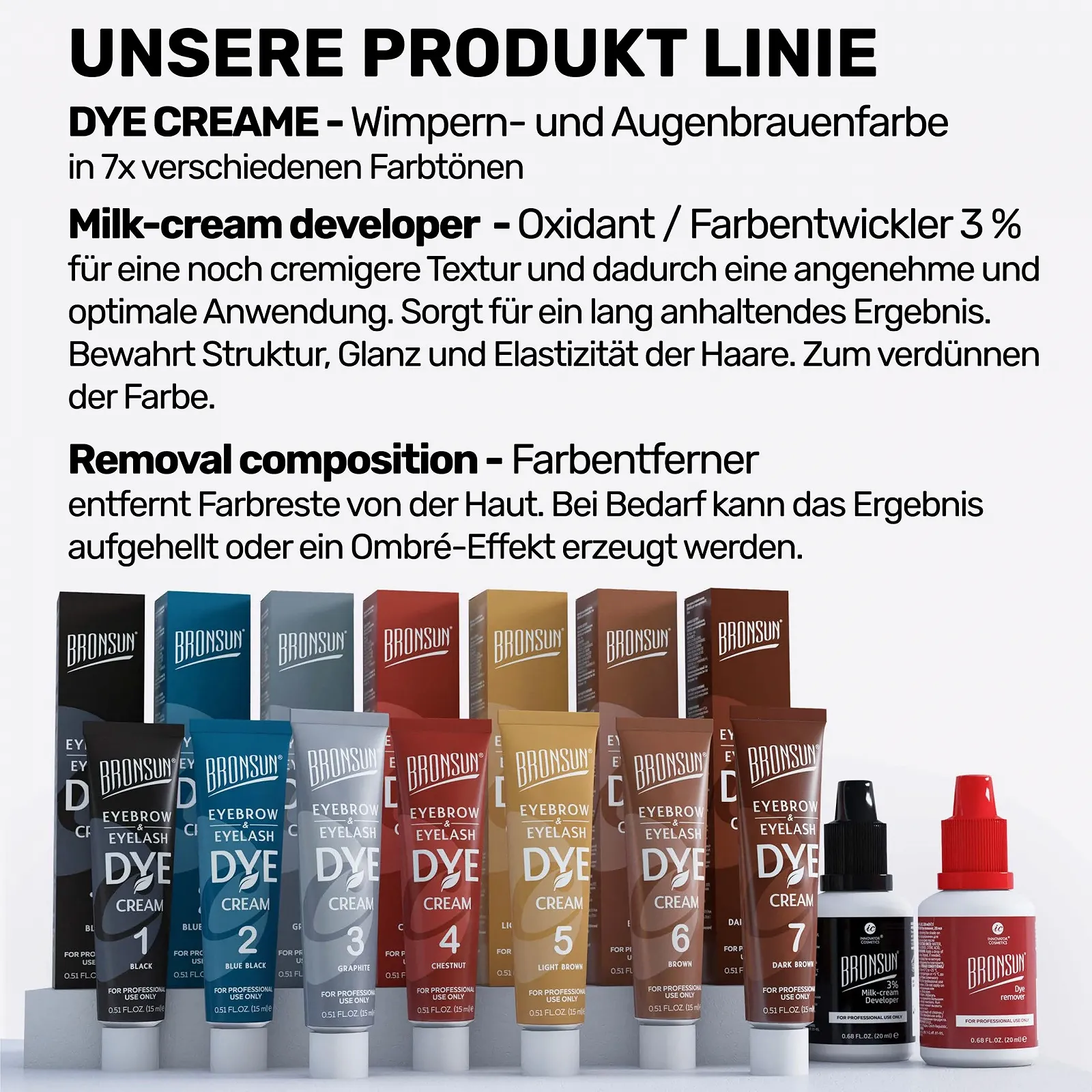 Крем-Графит Bronsun DYE Eyebrow & Eyelash Grey, фото №7