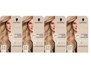Стійка крем-фарба для волосся Schwarzkopf Creme Supreme Coloration 9-48 Світлий бежевий блонд (4 x 182 мл) - Фото 1