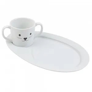 Детский набор Holst Porzellan Mausi-Bear 2 предмета, фарфор, белый - Фото 1