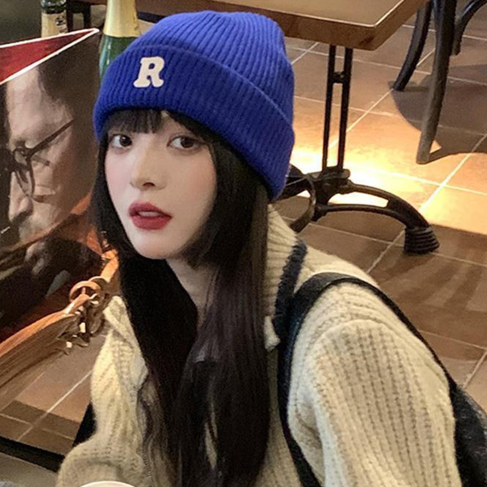 Шапка Ldabrye В'язана Ручної Роботи з Літерою, фото №5