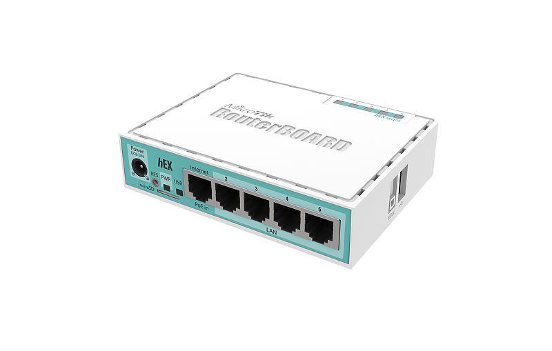 Маршрутизатор Mikrotik RouterBOARD RB750GR3 hEX 880MHz/256Mb 5х1000Мбит PoE in, фото №2