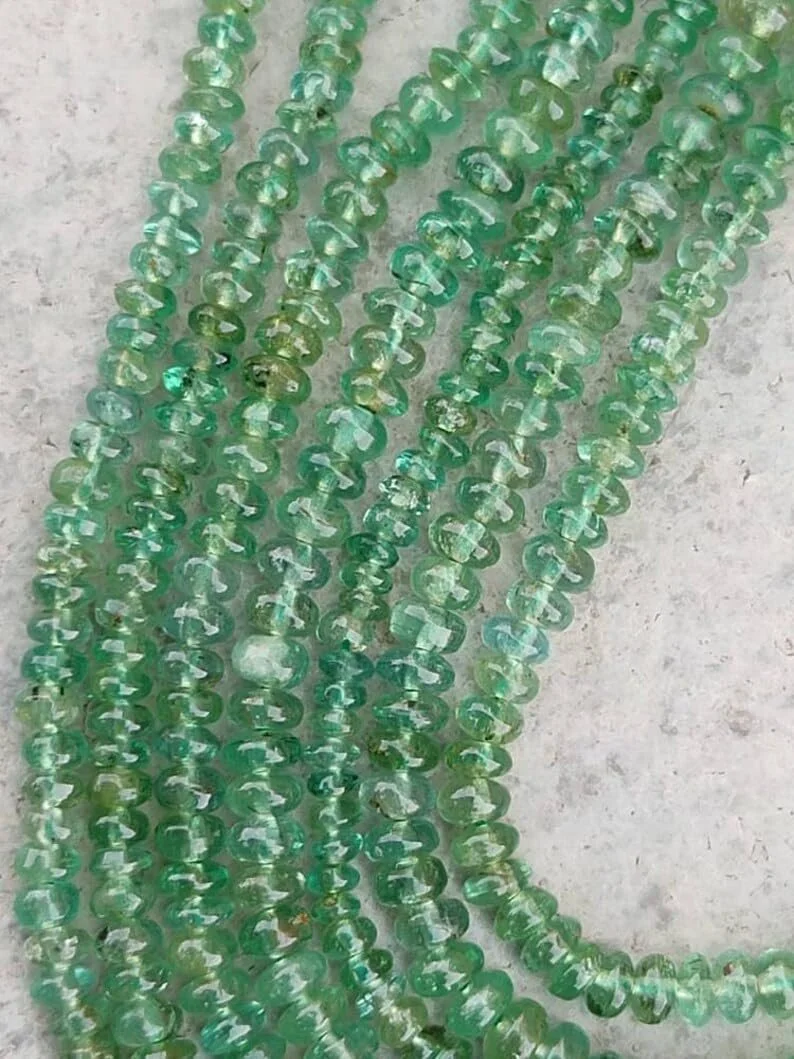 Бусины из натурального изумруда, ограненные, 2.5 мм, нить длиной 15 см, ожерелья, браслета, фото №3