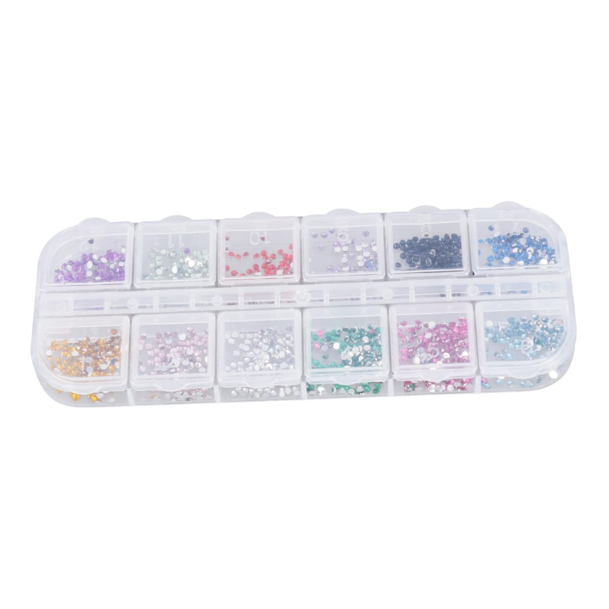 Стрази для нігтів FRCOLOR Кольорові Високої Якості в Практичному Контейнері, фото №7