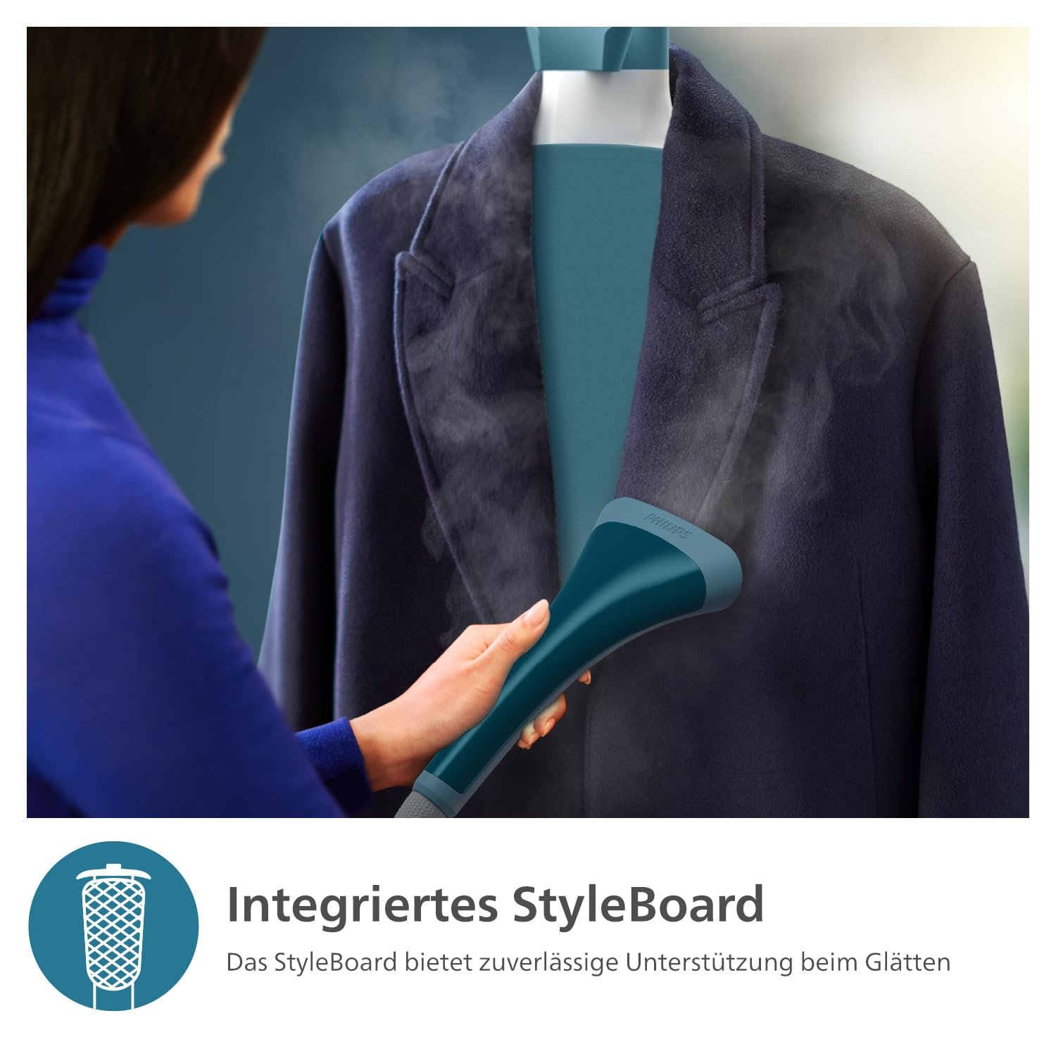 Вертикальний відпарювач Philips 1000 Series 1800 Вт 1,8 л 3 рівні пари StyleBoard, фото №5