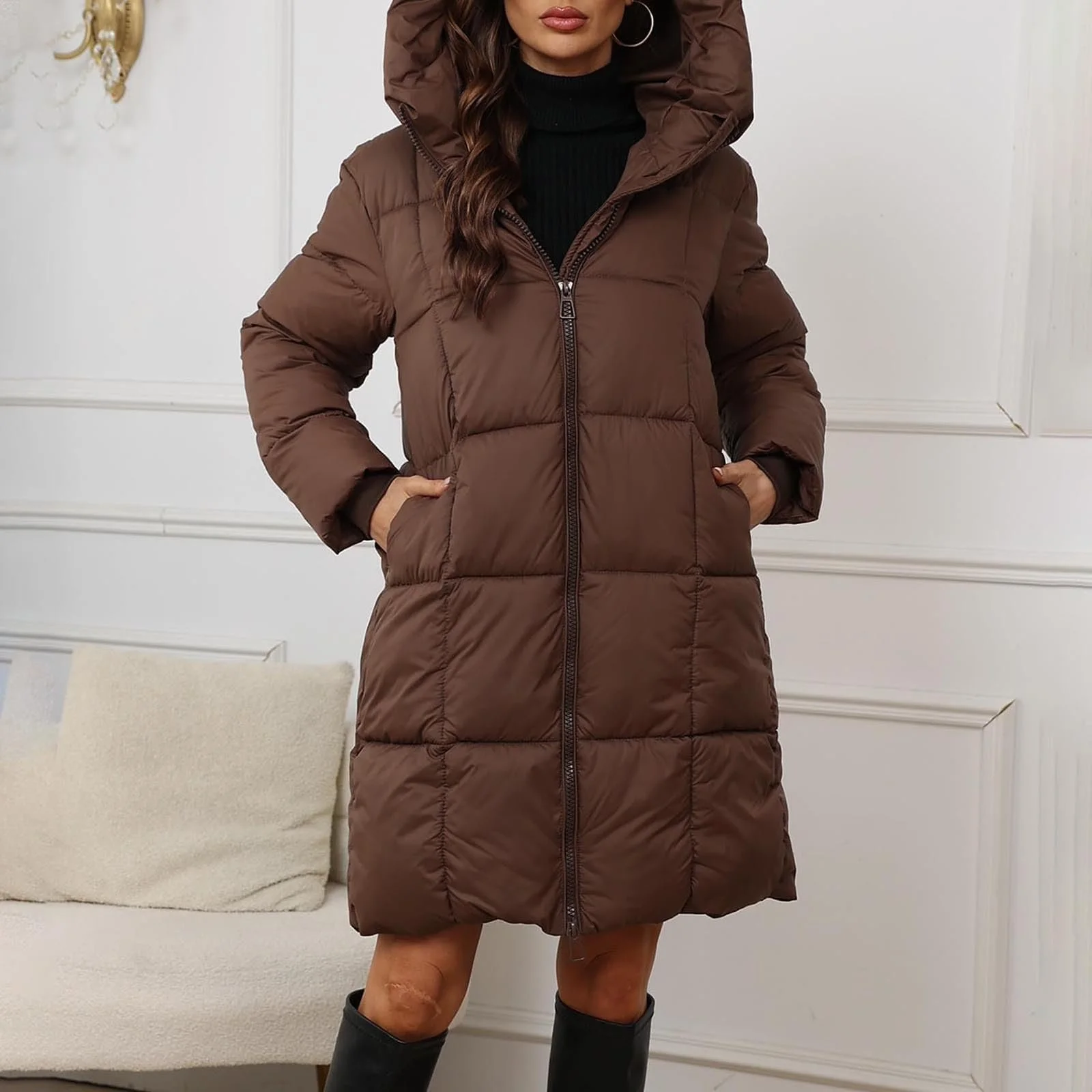 Зимове пальто Жіноче Пухнасте, фото №4