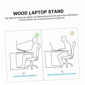 Подставка для ноутбука деревянная Veemoon Регулировка высоты Деревянная для офиса и дома synthetic.ua - Фото 1