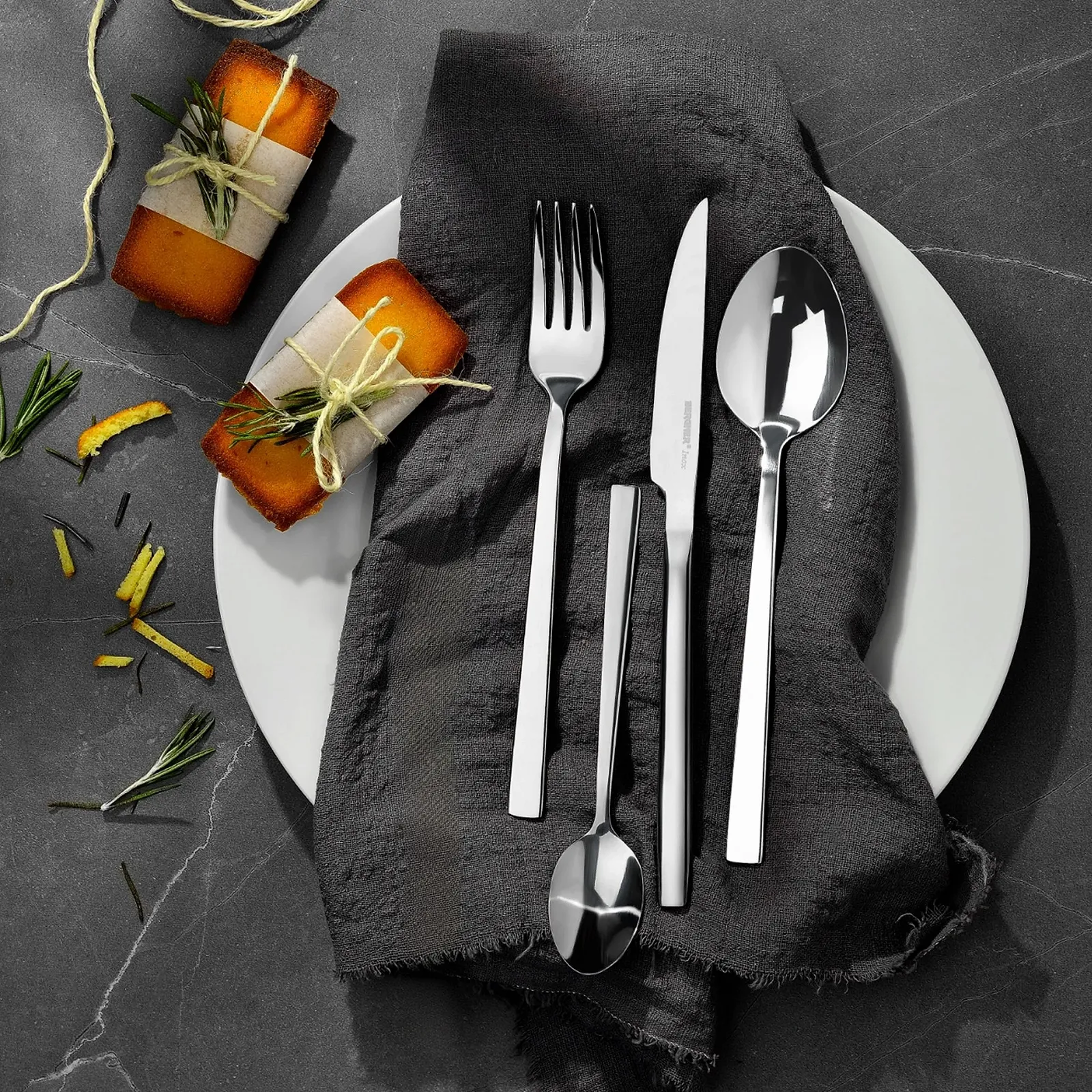 Набір столових приборів BERGNER BG-45194-MM, нержавіюча сталь, чорний, фото №4