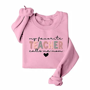 Женский Топ с Длинными Рукавами My Favorite Teacher Call Me Mom Флис Funny Teacher Life Круглый Вырез Mom Пуловер цена на synthetic.ua - Фото 1 Женский Топ с Длинными Рукавами My Favorite Teacher Call Me Mom Флис Funny Teacher Life Круглый Вырез Mom Пуловер synthetic.ua - Фото 1