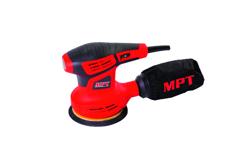 Шліфмашина орбітальна ексцентрикова MPT 320 Вт Ø125 мм 12000 об/хв додаткові щітки шліфувальне коло 1 шт MRS3203, фото №1
