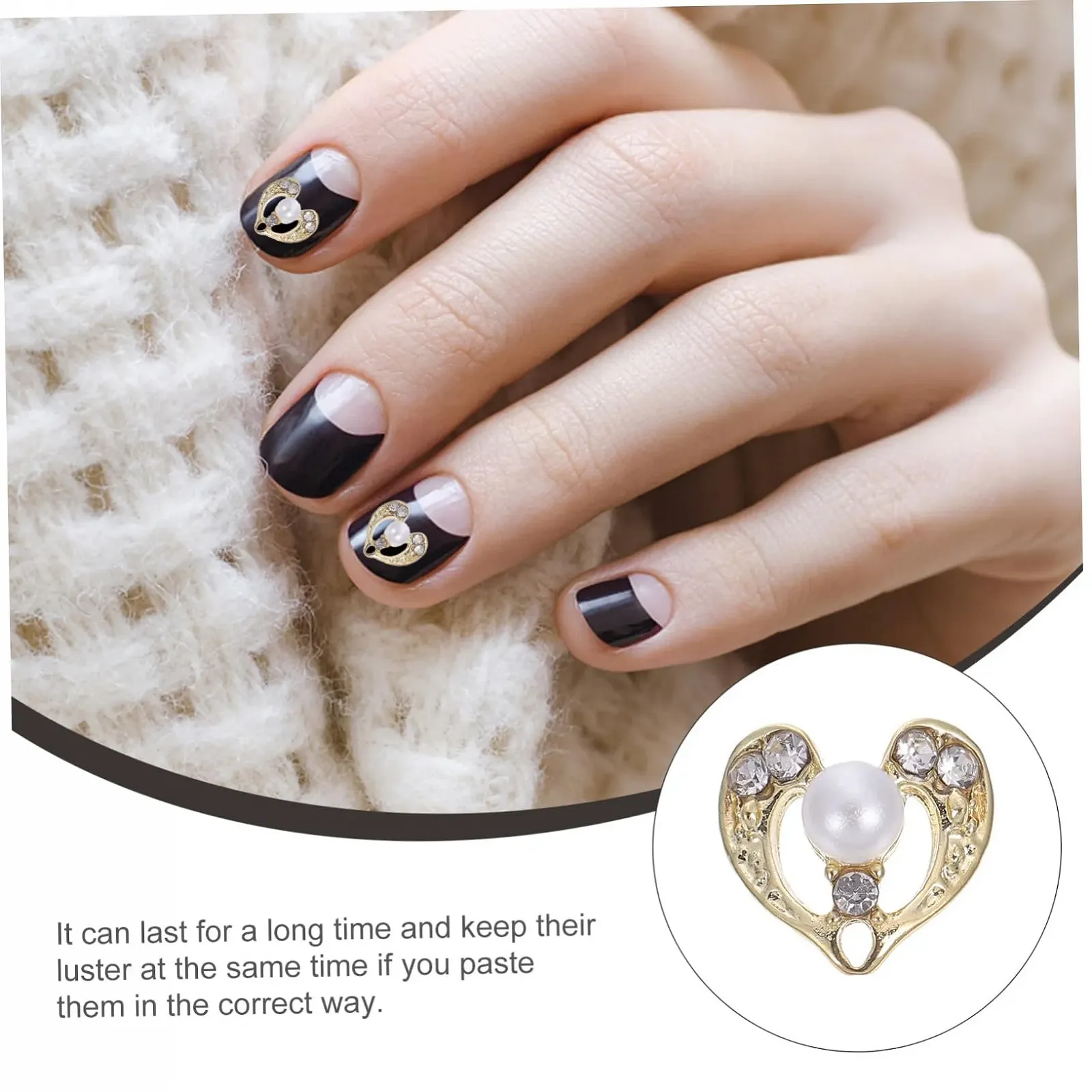 Украшения для ногтей Сердце, 24 шт., фото №5