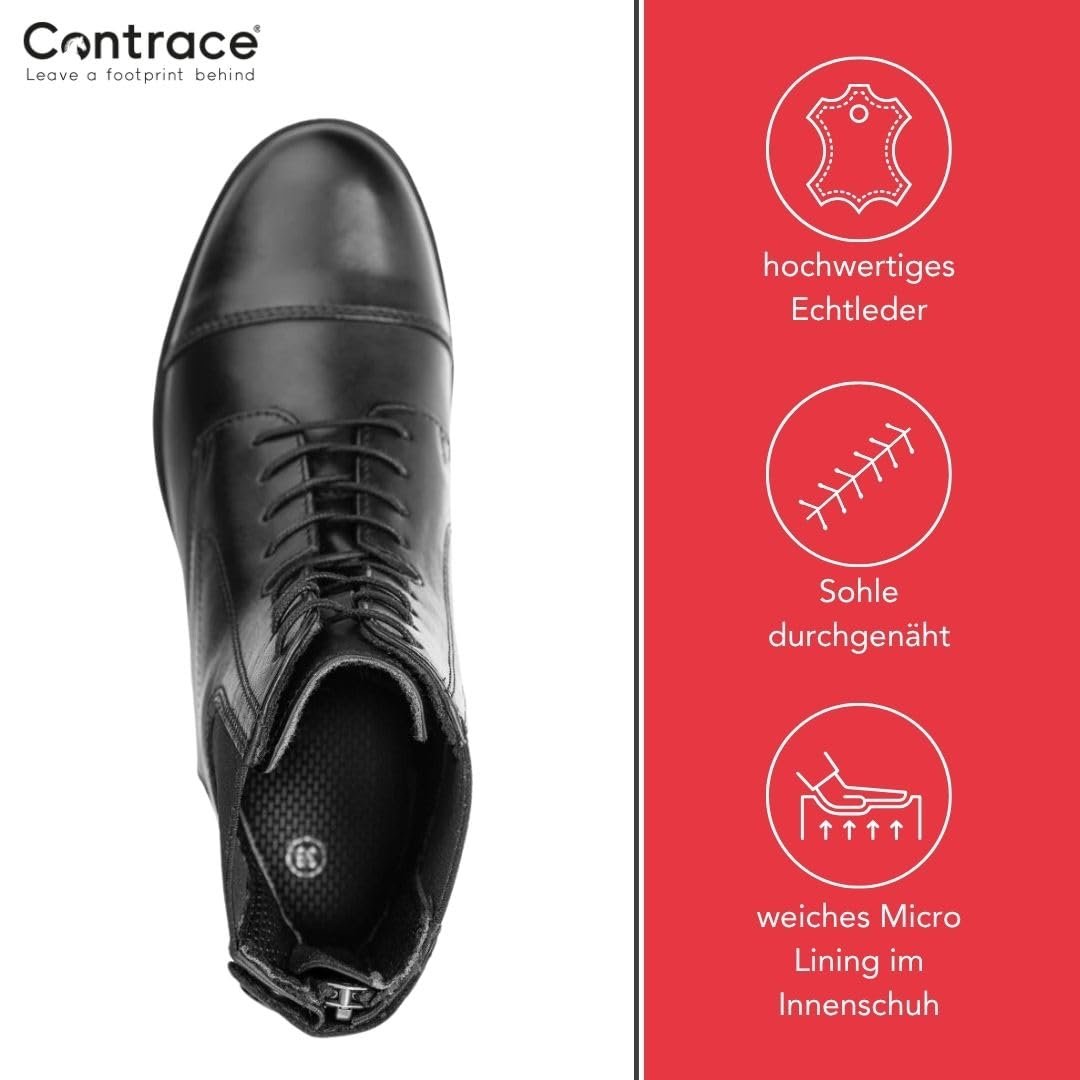 Челси Contrace Backzip Lace Leather кожаные с молнией и шнуровкой, фото №4