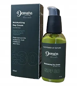 Денний крем для обличчя Demure Moisturising SPF 30 з гіалуроновою кислотою, пантенолом, вітаміном E та обліпихою, 50 мл - Фото 1